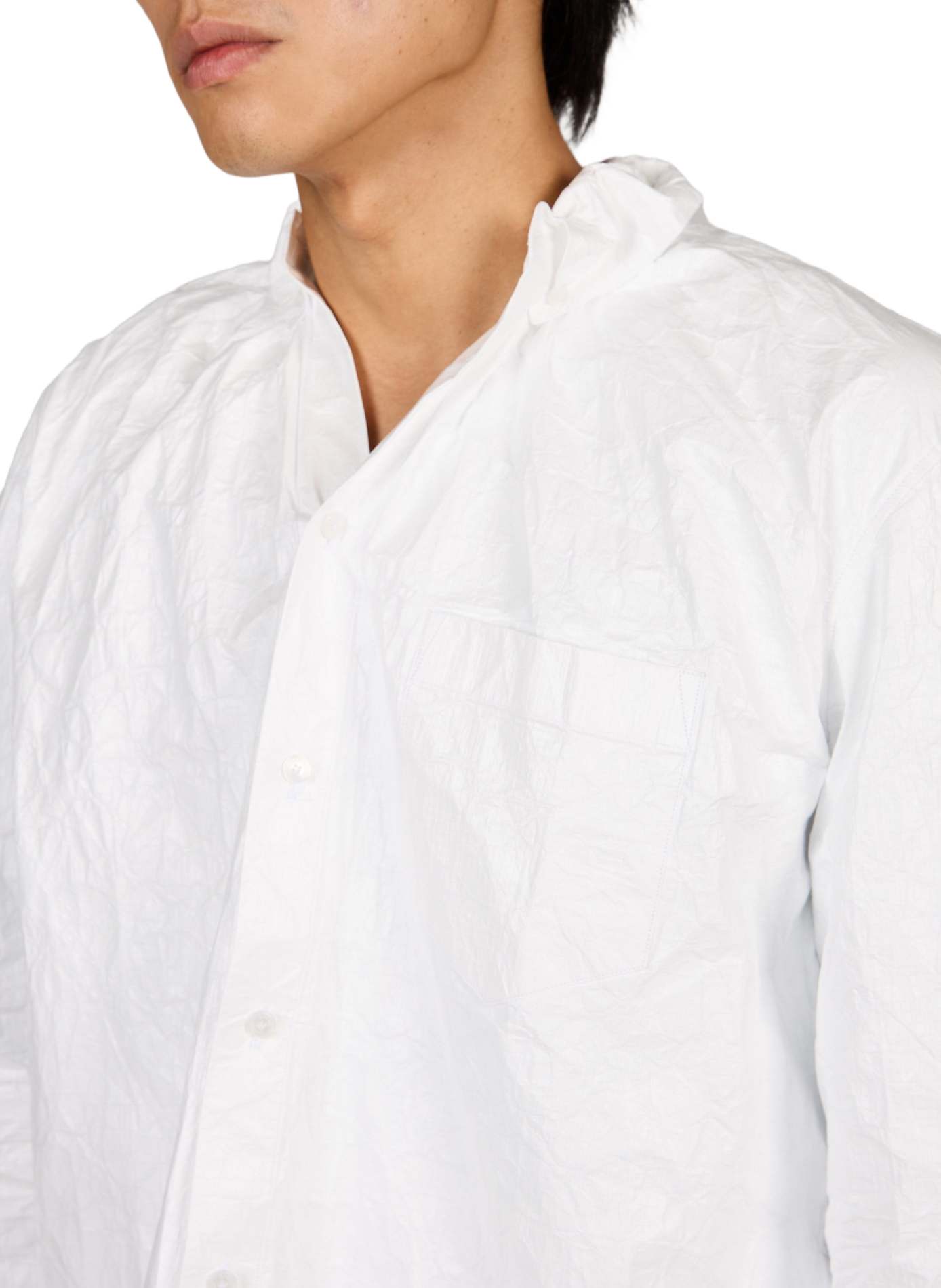 Straight shirt in textured technical fabric ALAINPAUL White