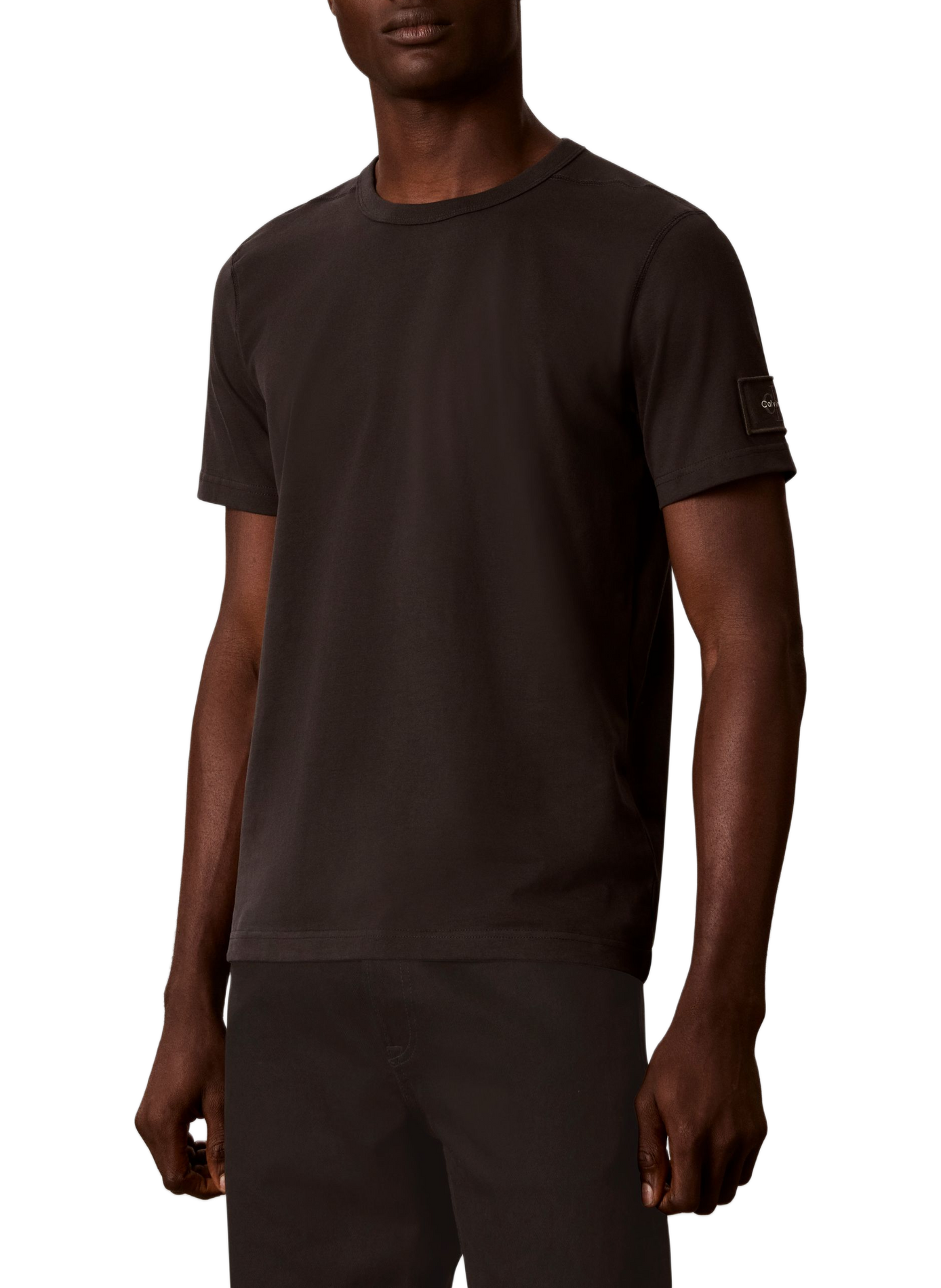 T-shirt manches courtes en coton CALVIN KLEIN Schwarz