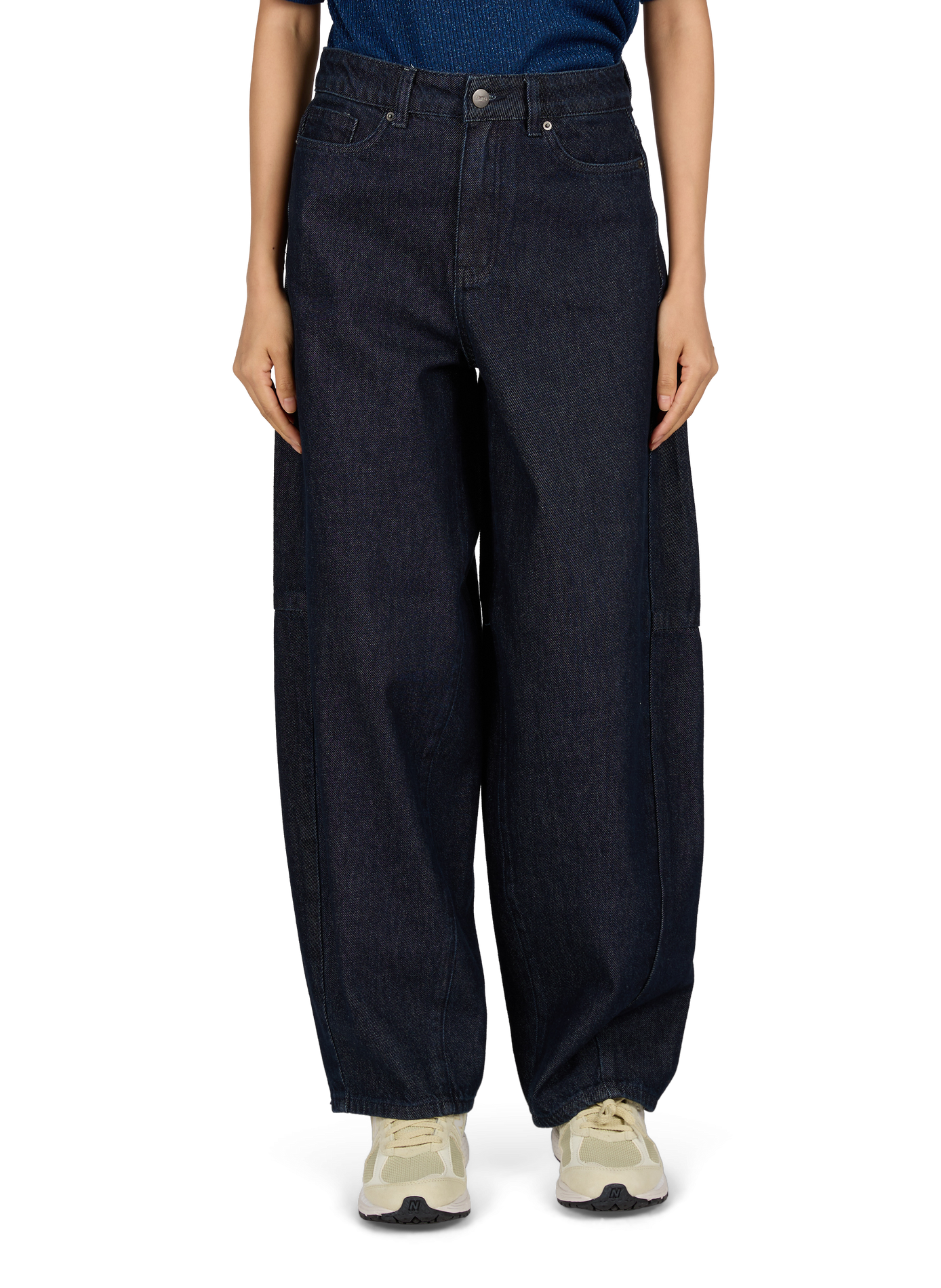 Elsa barrel-leg jeans in cotton-blend denim OBJECT Blue