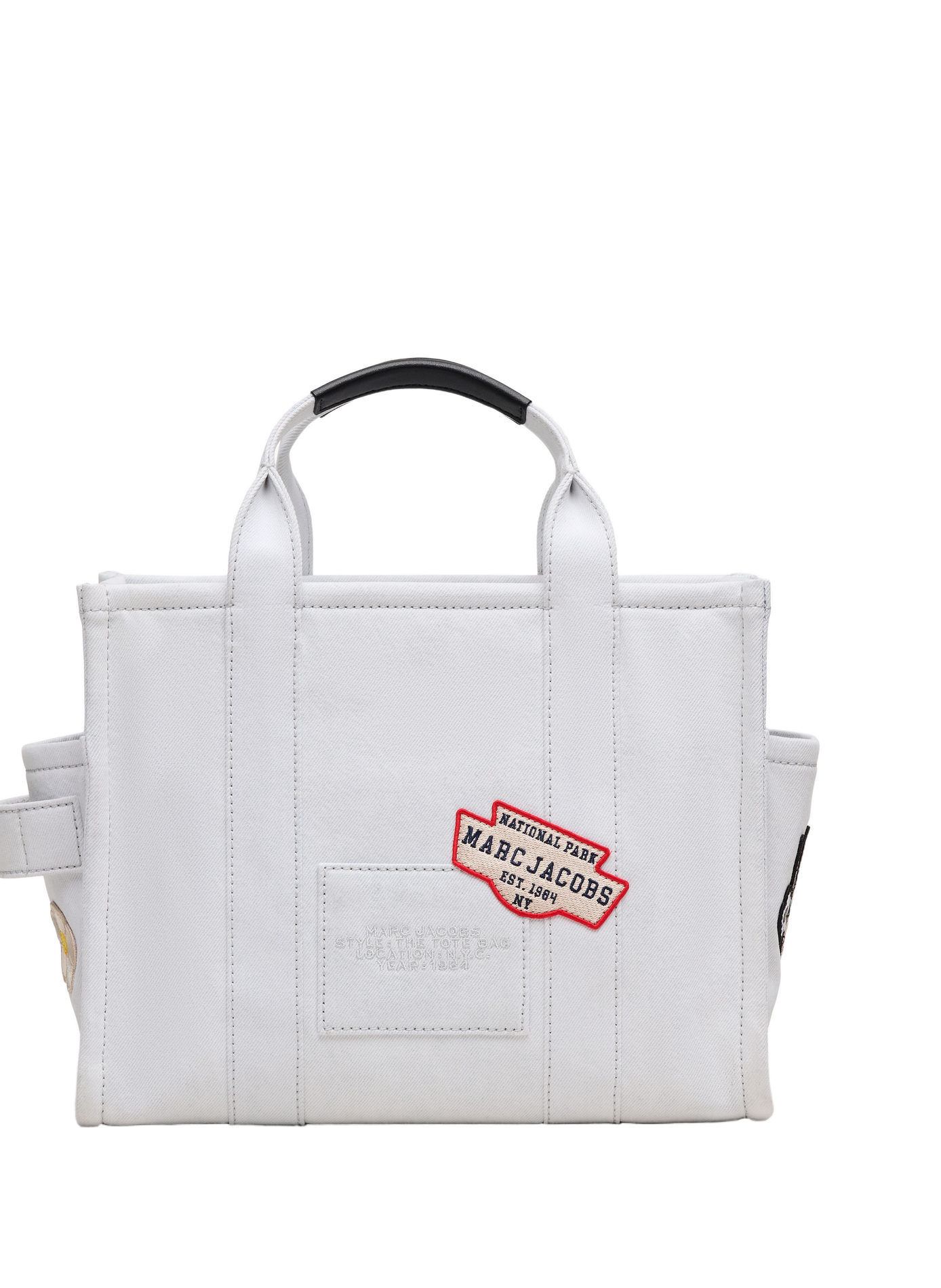 Sac The Camp Patchwork Denim Medium Tote Bag MARC JACOBS Bleu