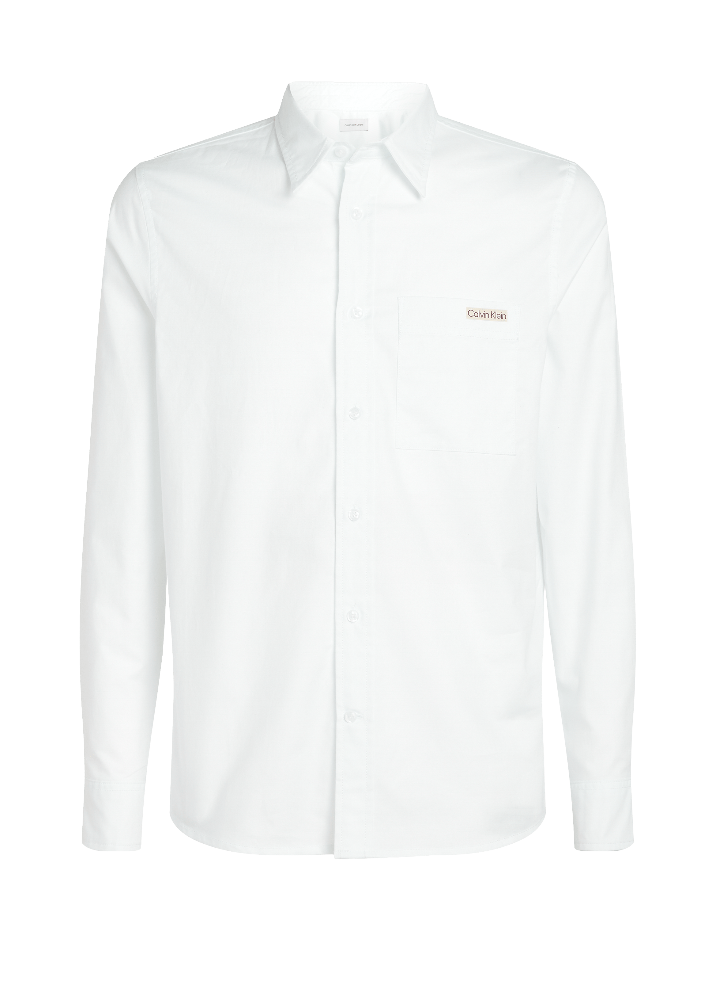Chemise droite en coton CALVIN KLEIN Blanc