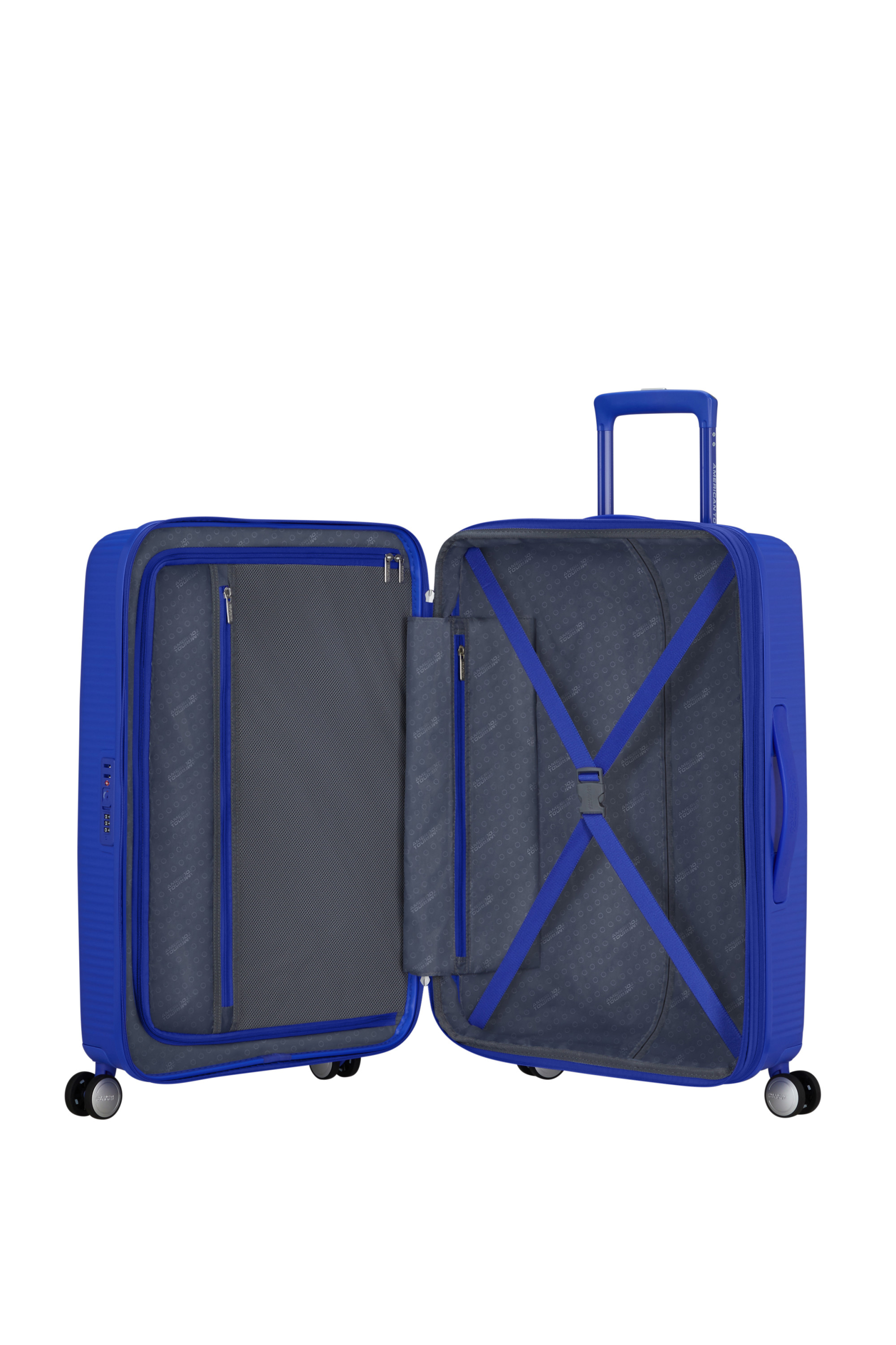 Soundbox valise 4 roues taille m AMERICAN TOURISTER Bleu