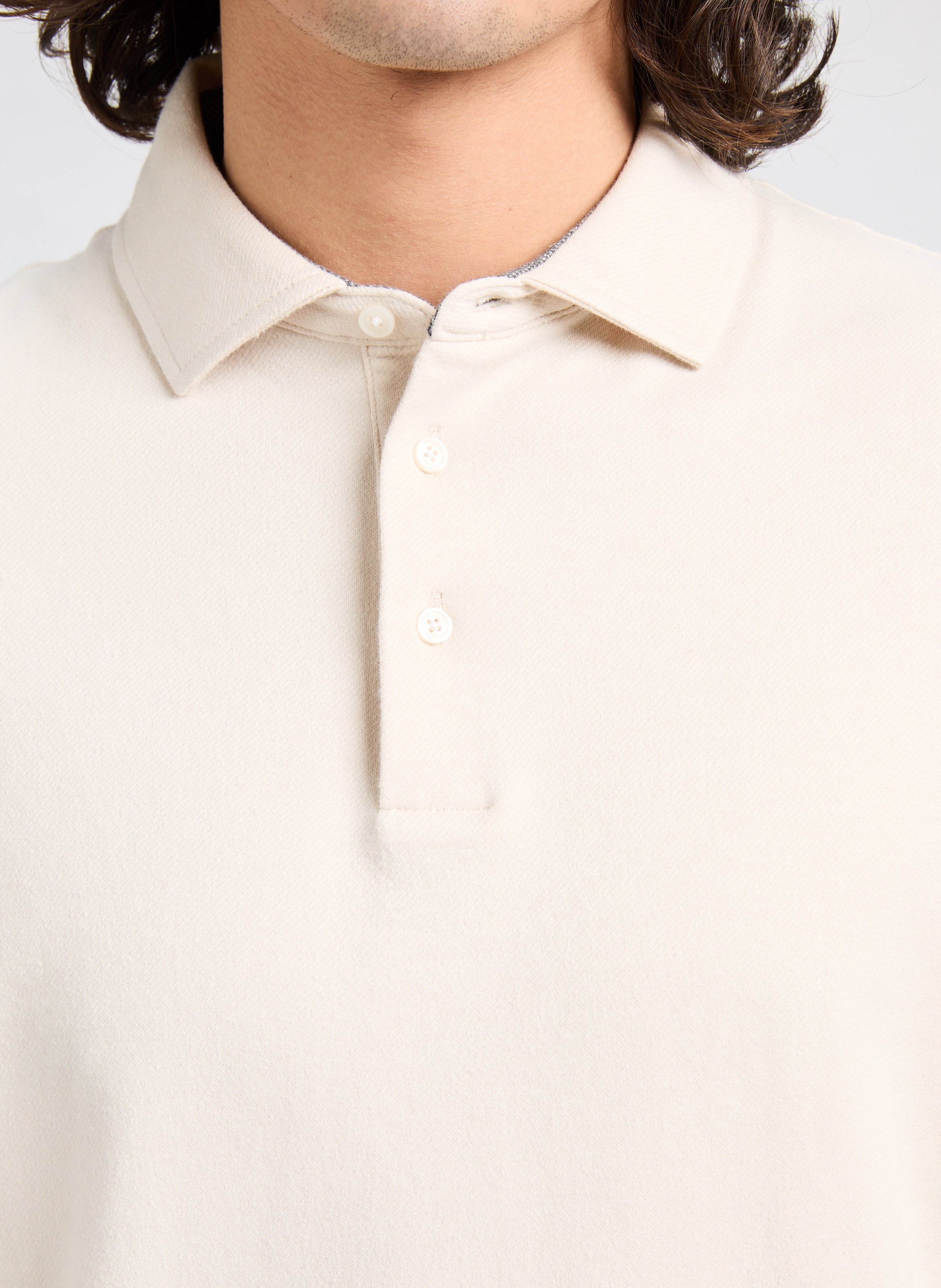 Polo en sergé de coton HACKETT Blanc