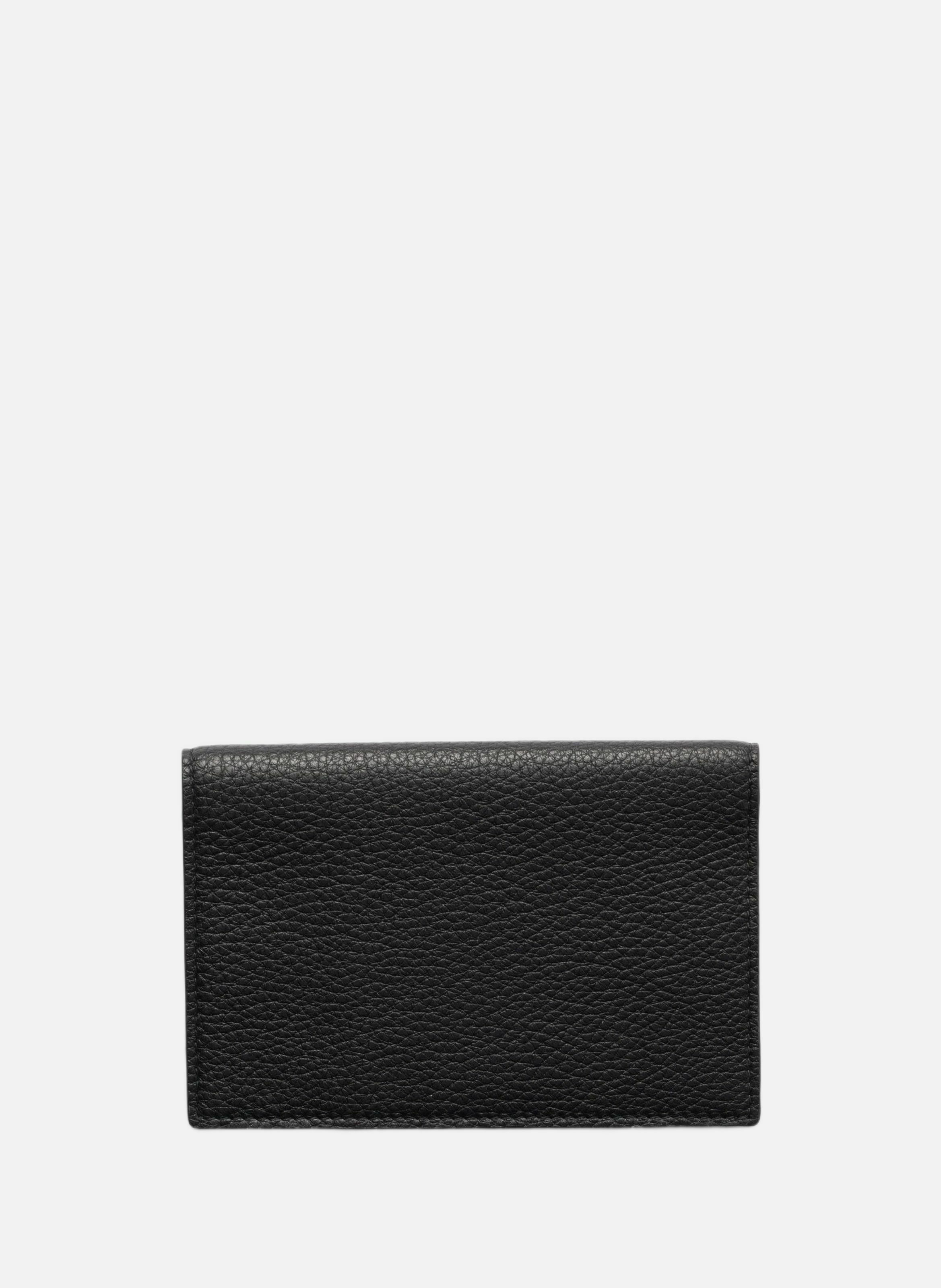 Étui pour passeport en cuir PRADA Noir