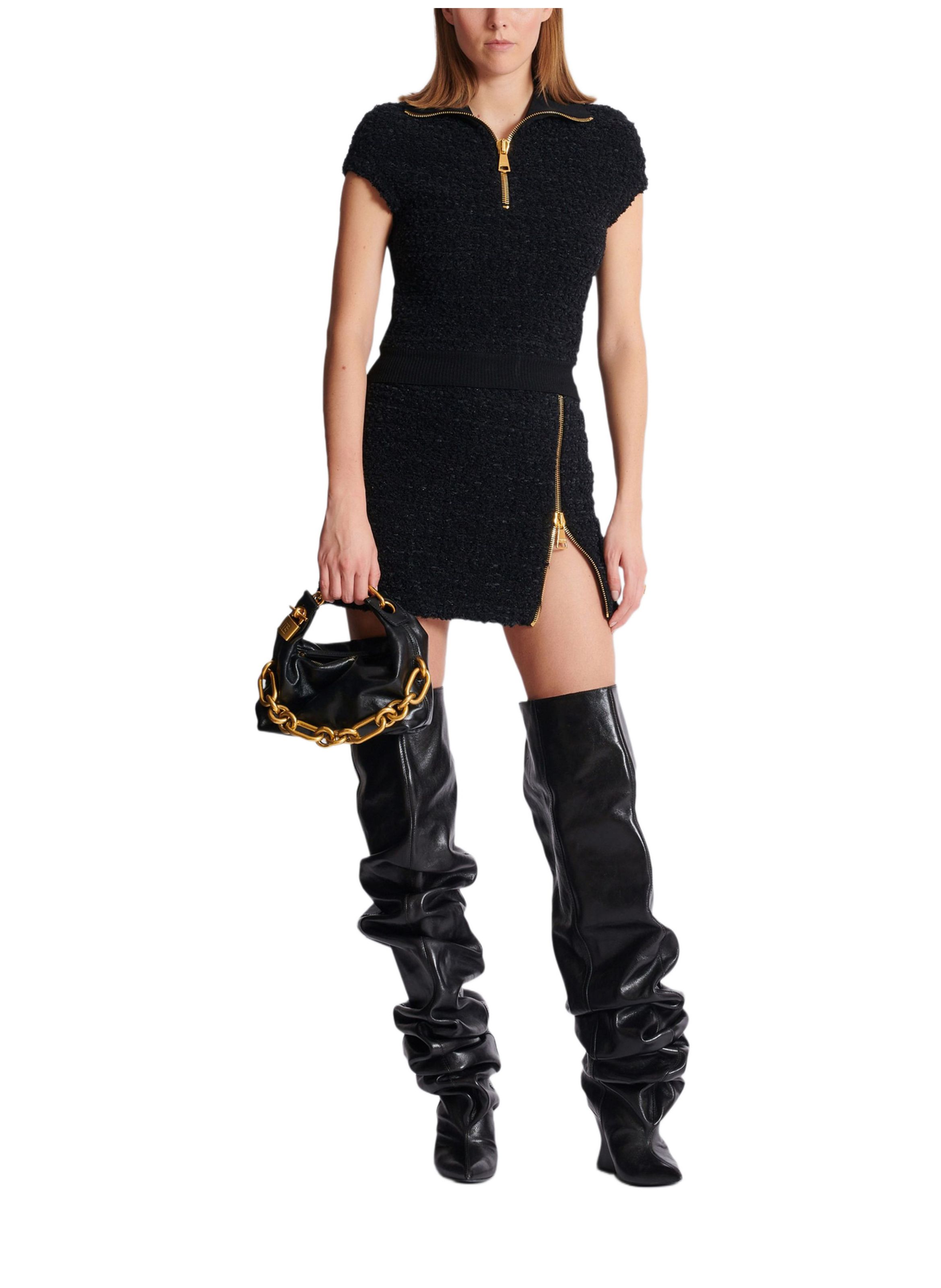 Top en tweed BALMAIN Noir