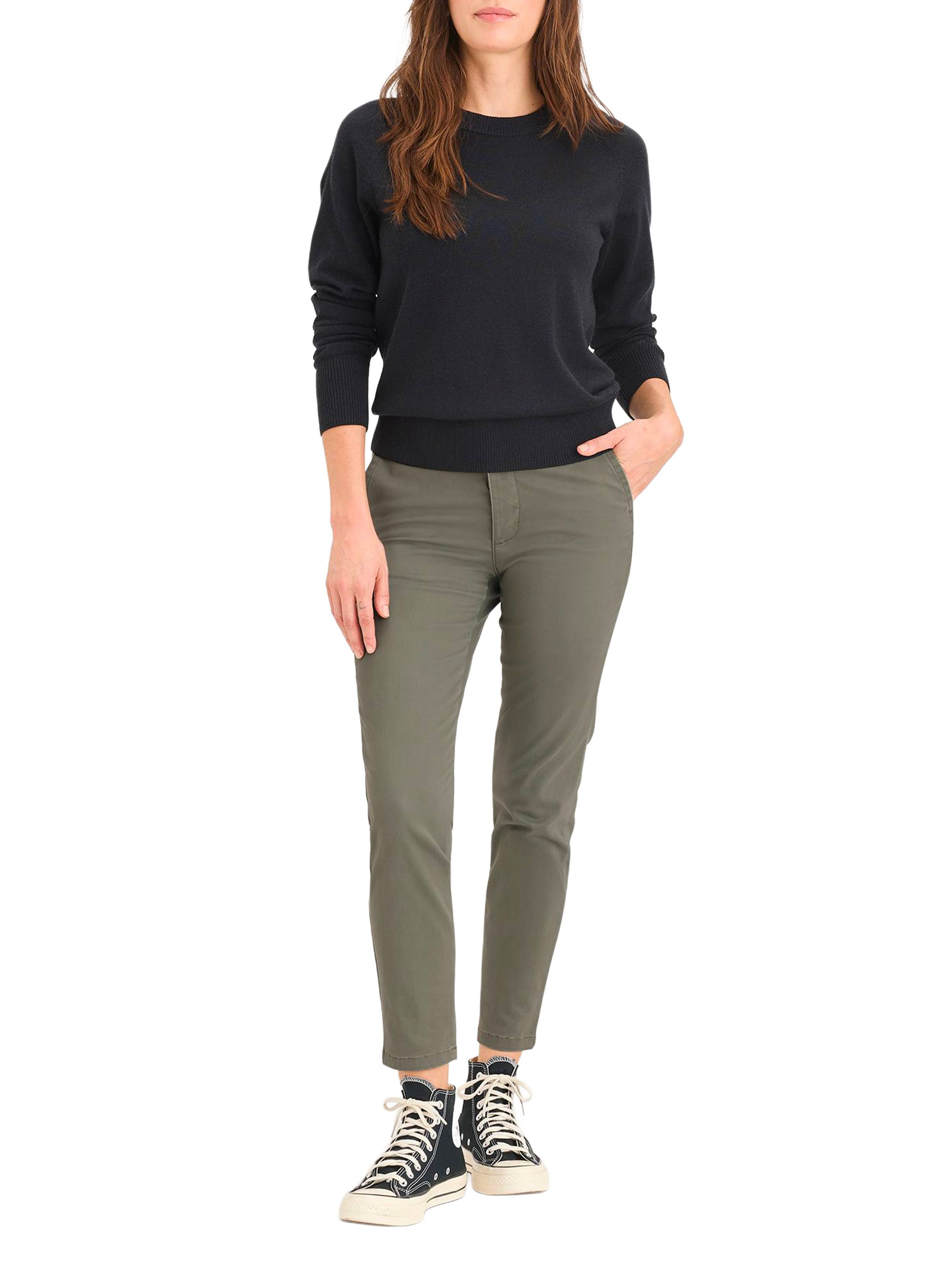 Pantalon slim en coton mélangé DOCKERS Kaki