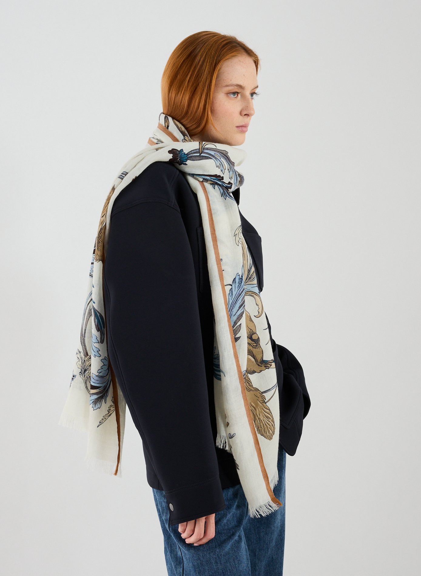 Écharpe à imprimé en laine INOUITOOSH Multicolore