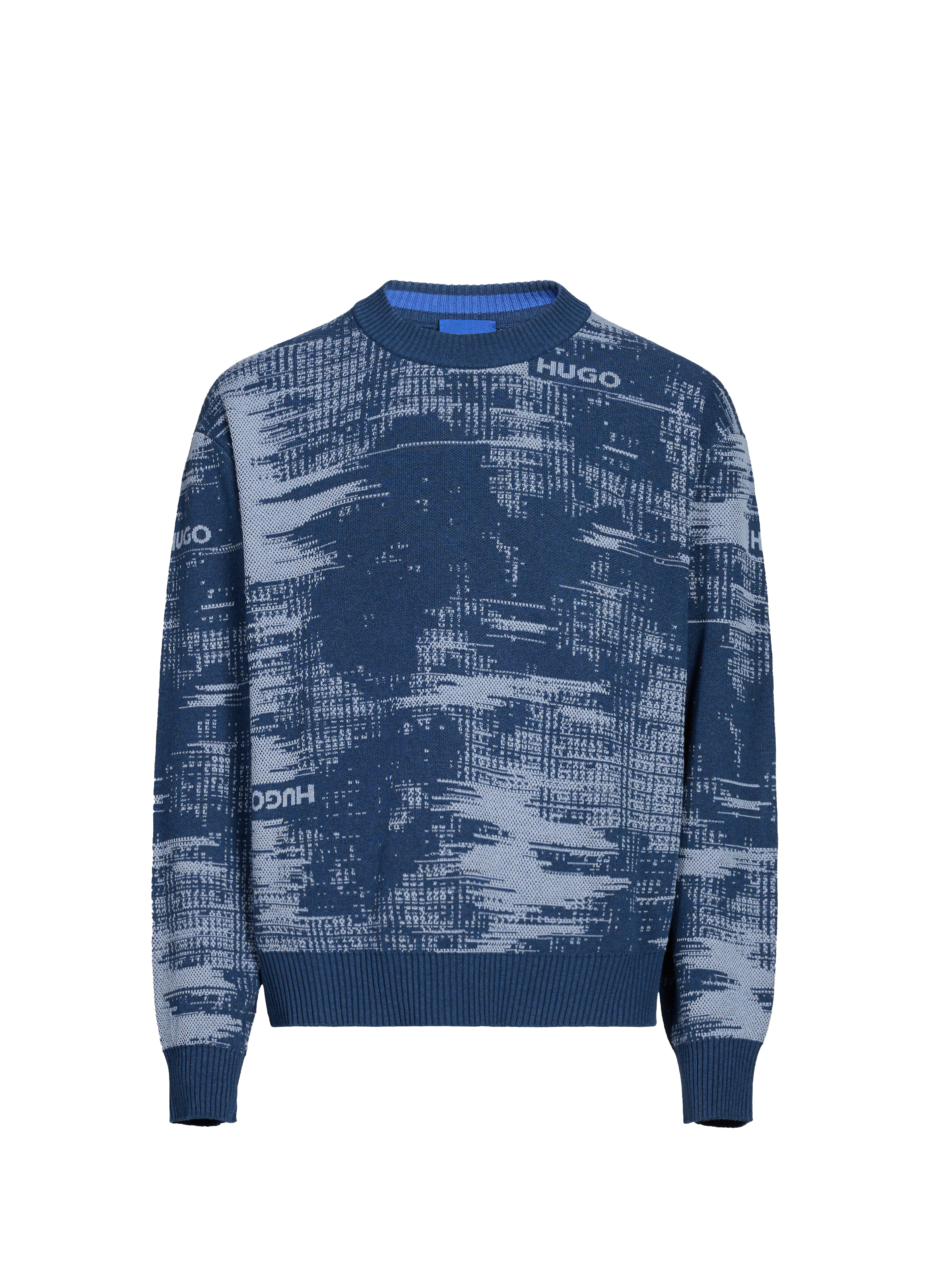 Pull en coton mélangé HUGO BLUE Bleu