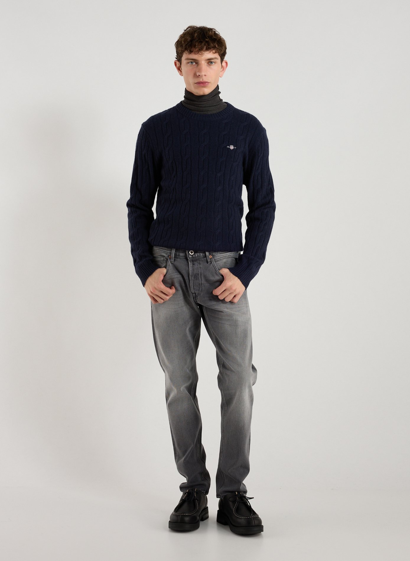 Cotton-blend jumper GANT Blue