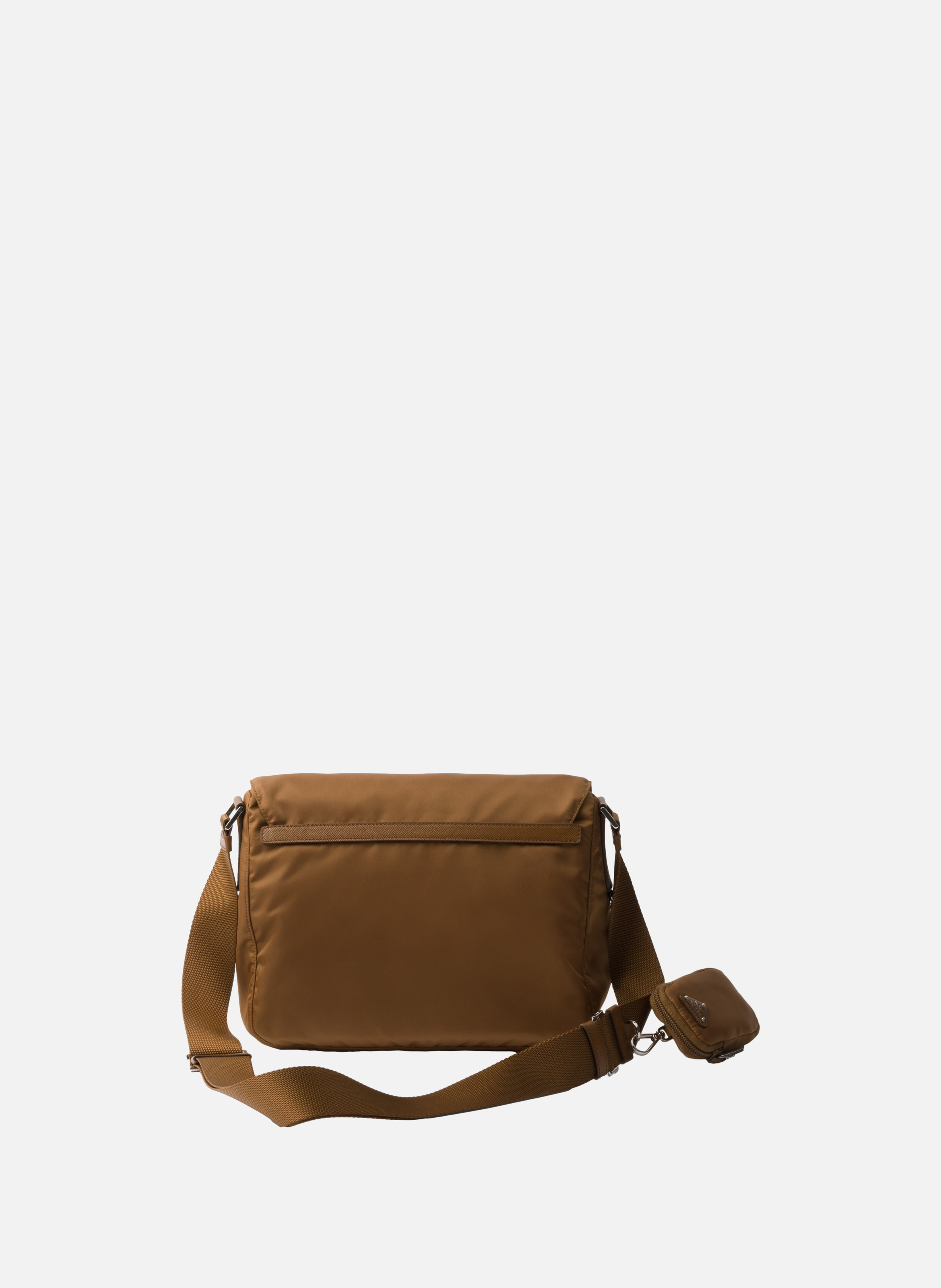 Sac porté épaule en re-nylon PRADA Marron