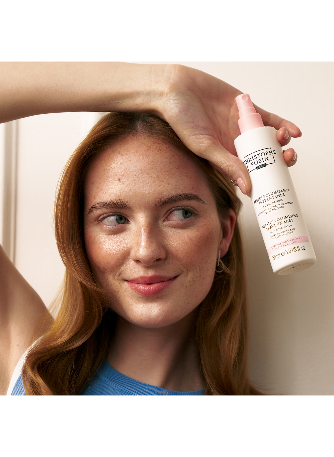 Brume volumisante instantanée à l'eau de rose CHRISTOPHE ROBIN No color