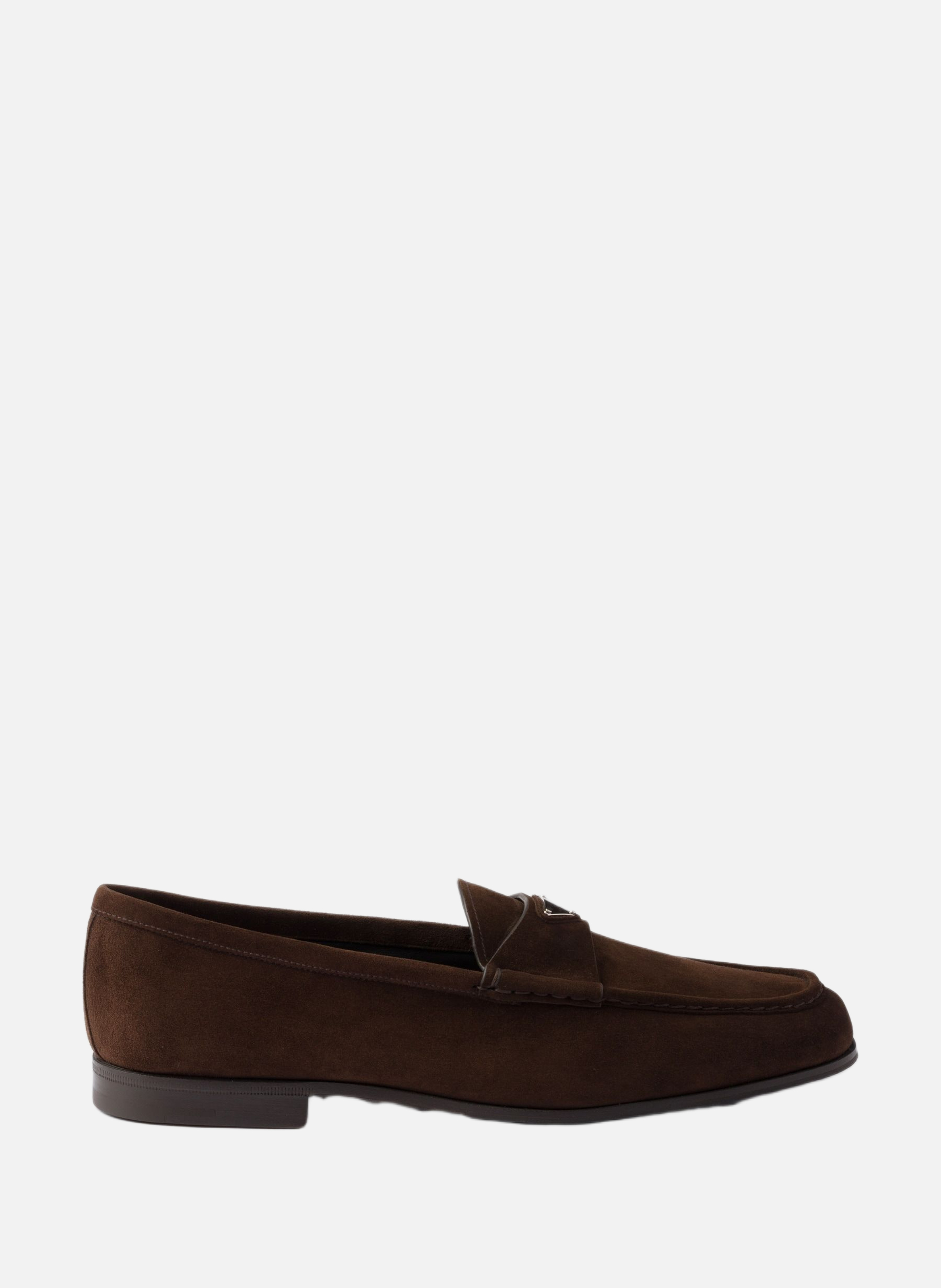 Mocassins en veau velours PRADA Marron