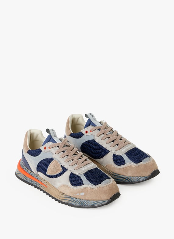 Baskets crantées en cuir mélangé | Multicolore by PHILIPPE MODEL Baskets crantées en cuir mélangé Multicolore