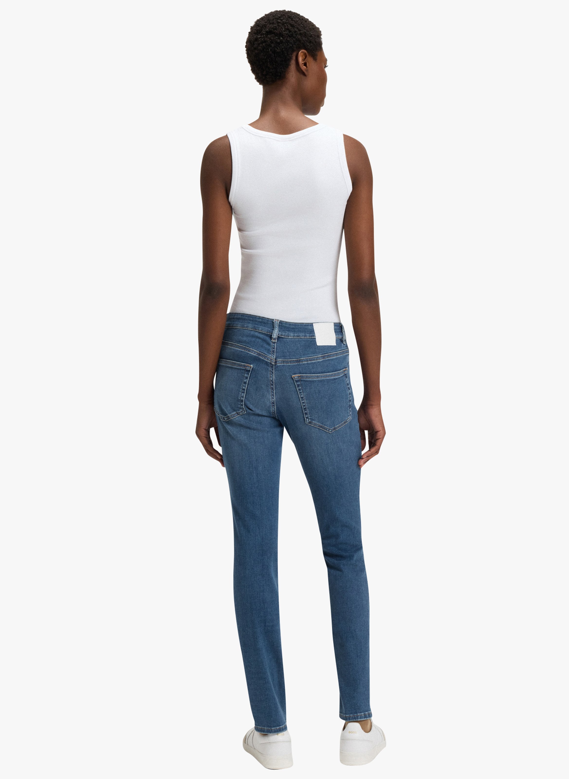 Jean slim en coton mélangé BOSS Bleu