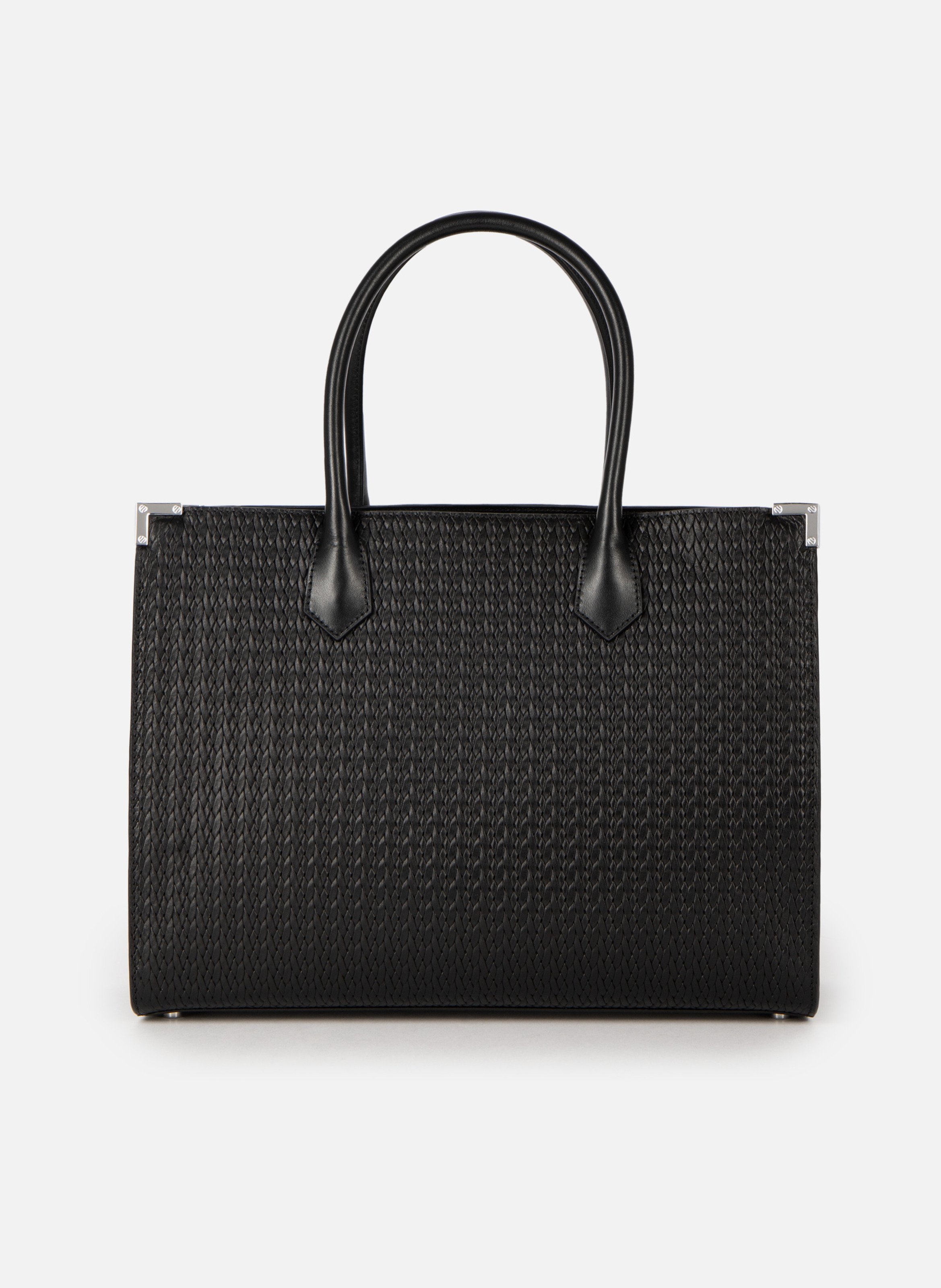 Sac cabas ming l en cuir tressé THE KOOPLES Noir