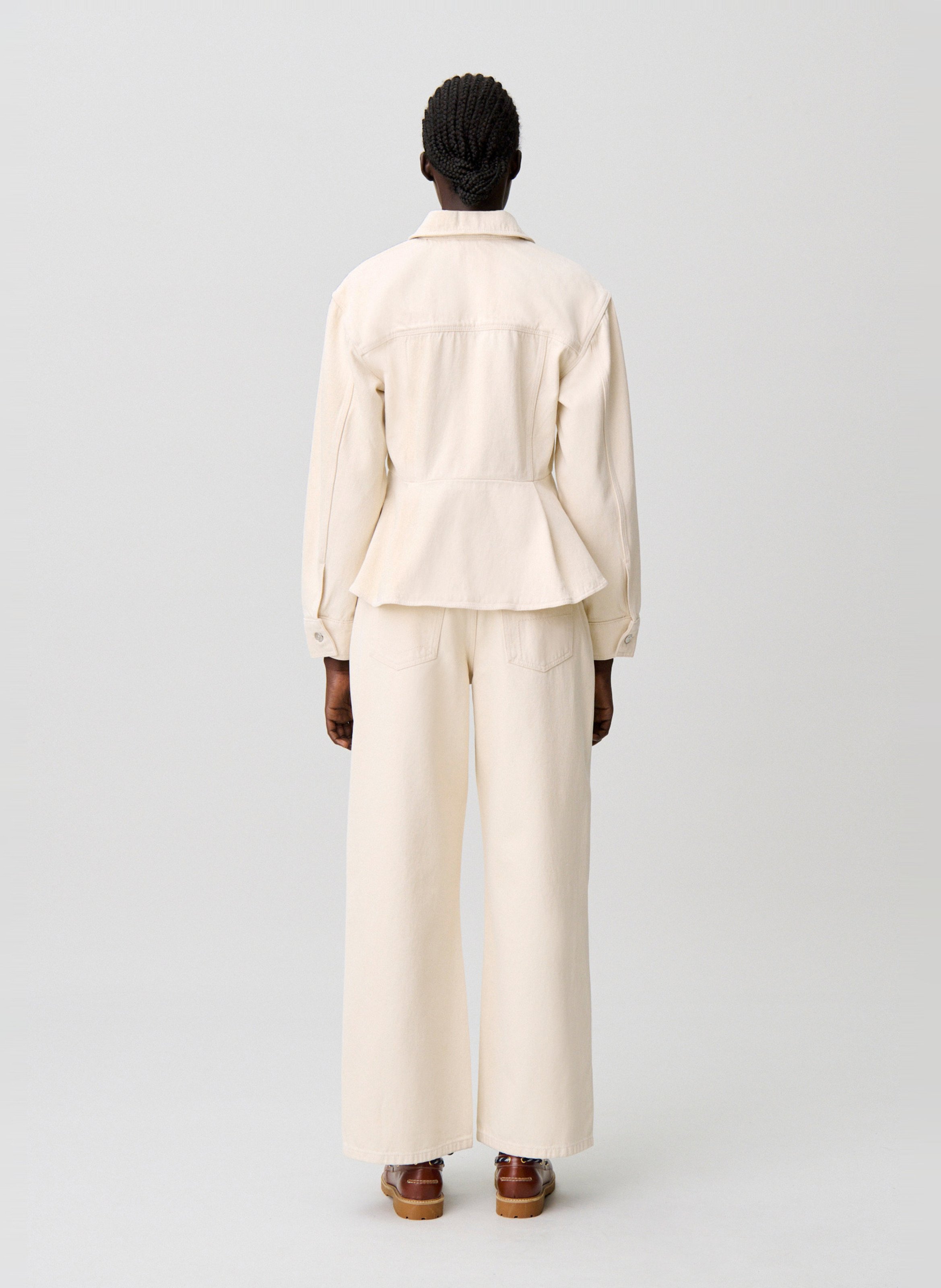 Veste cintrée boutonné en coton CLAUDIE PIERLOT Beige