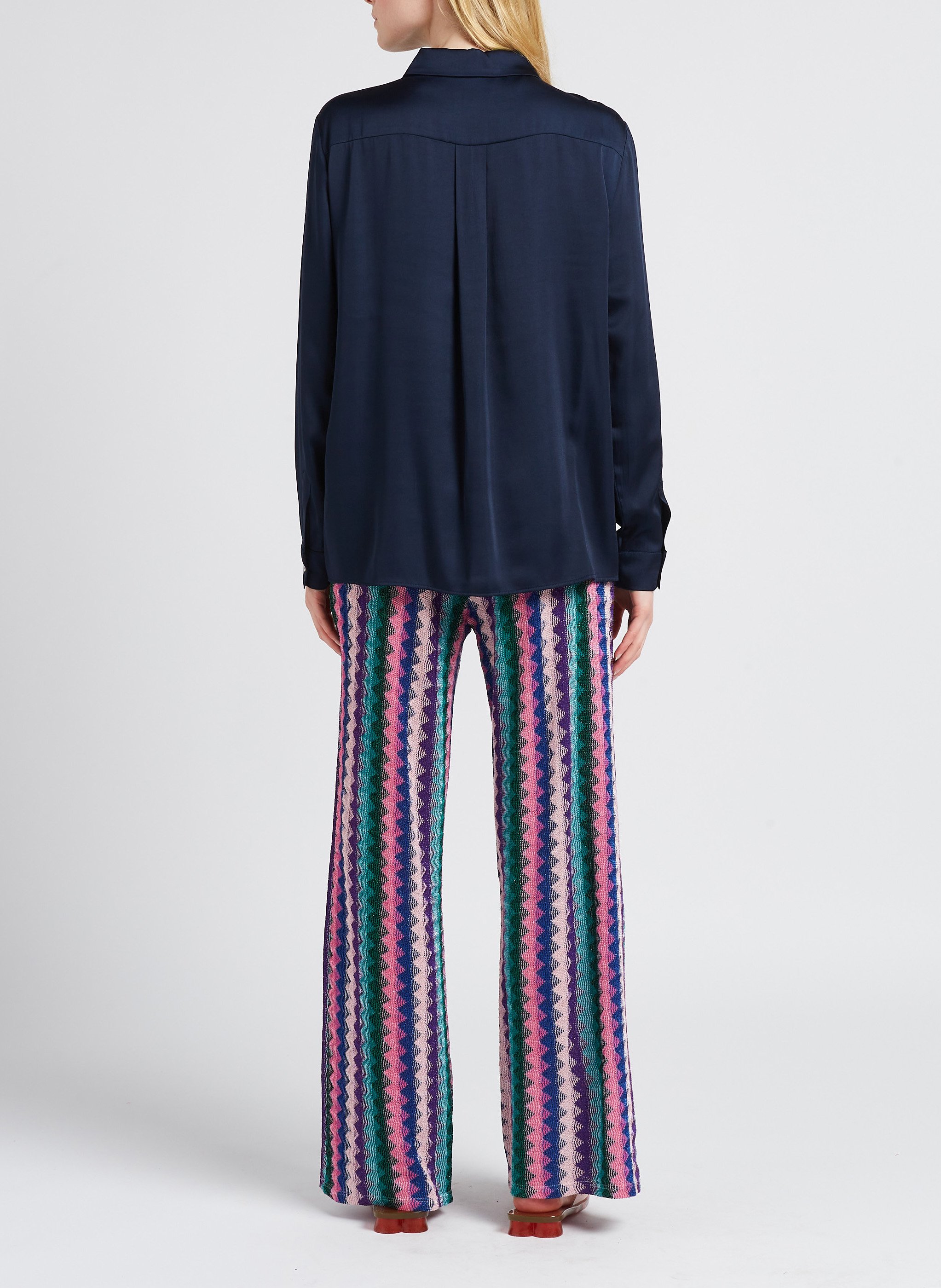 Chemise droite col classique satinée carla MAISON 123 Violet