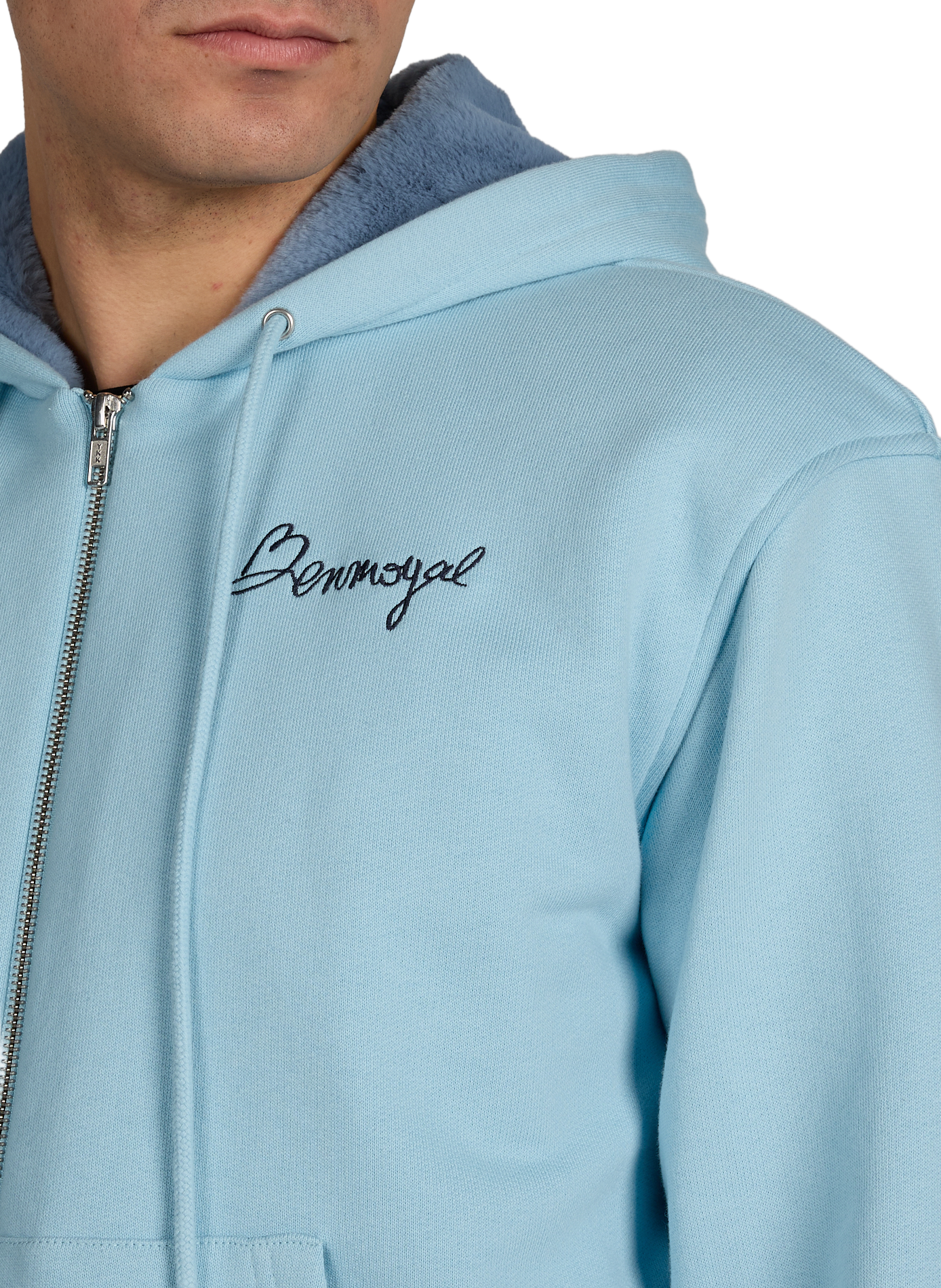 Sweat à capuche en coton BENJAMIN BENMOYAL Bleu