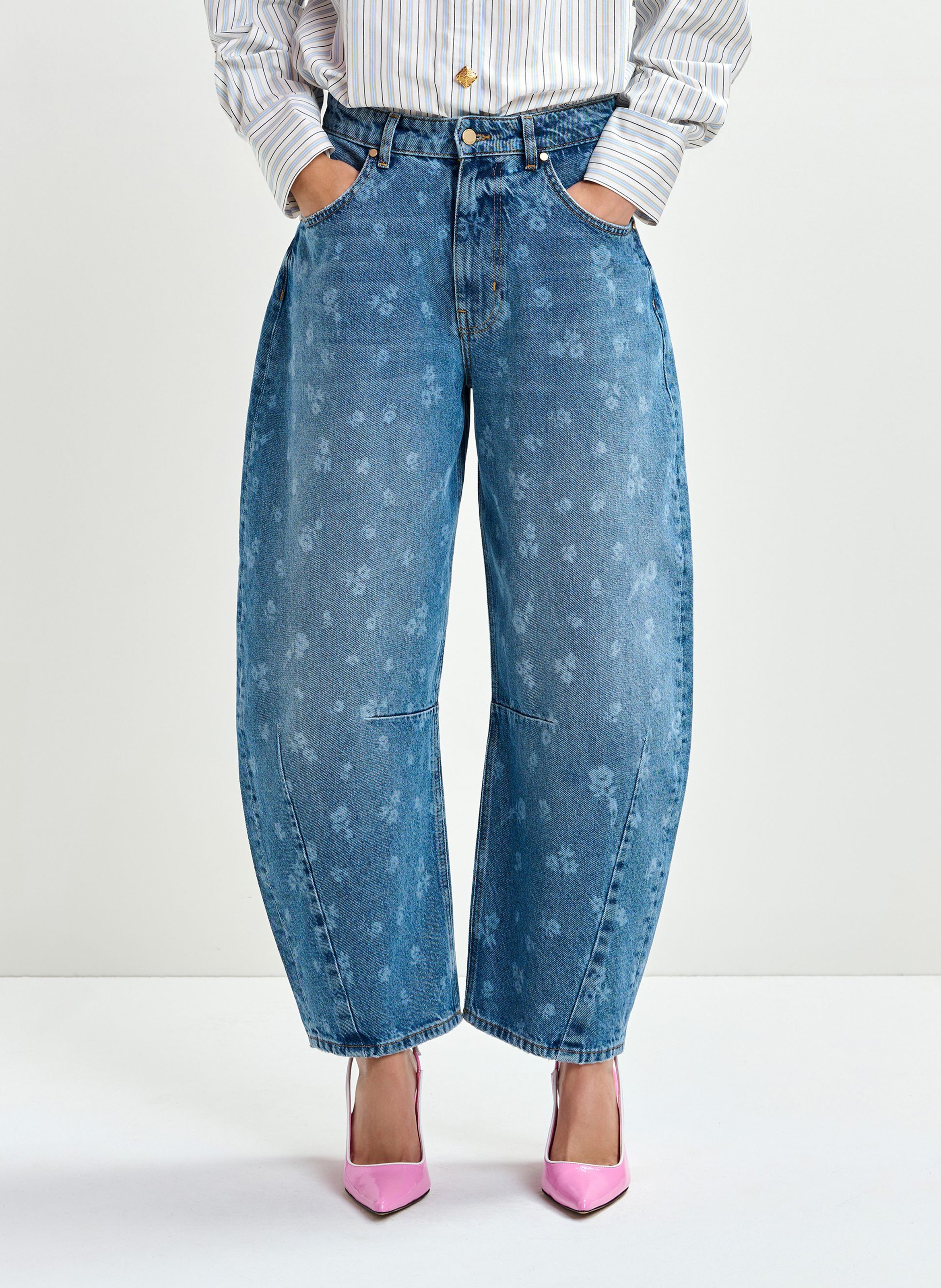 Jean ballon en coton Jo1 ESSENTIEL ANTWERP Bleu