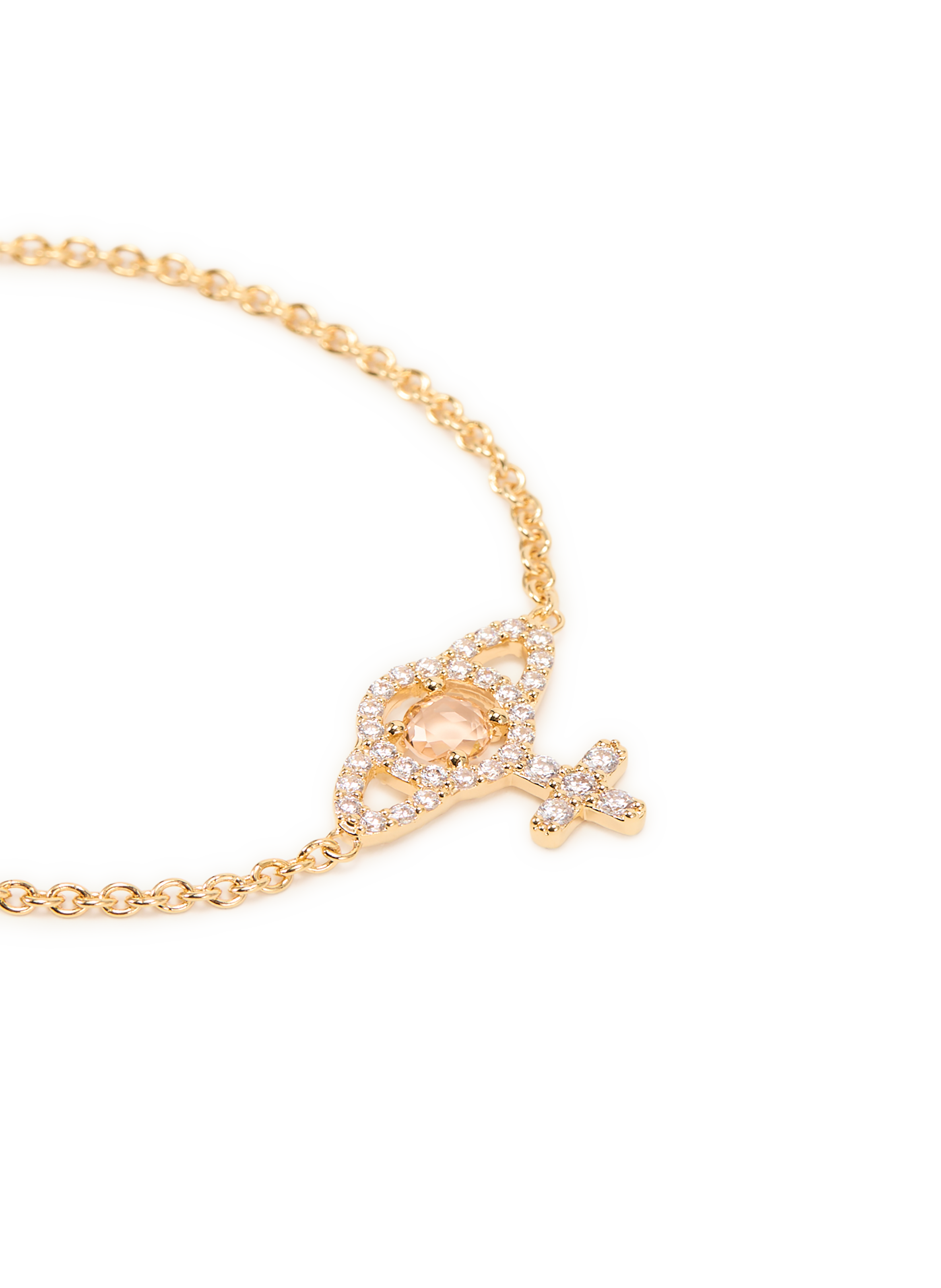 Bracelet Olympia logo VIVIENNE WESTWOOD Jaune