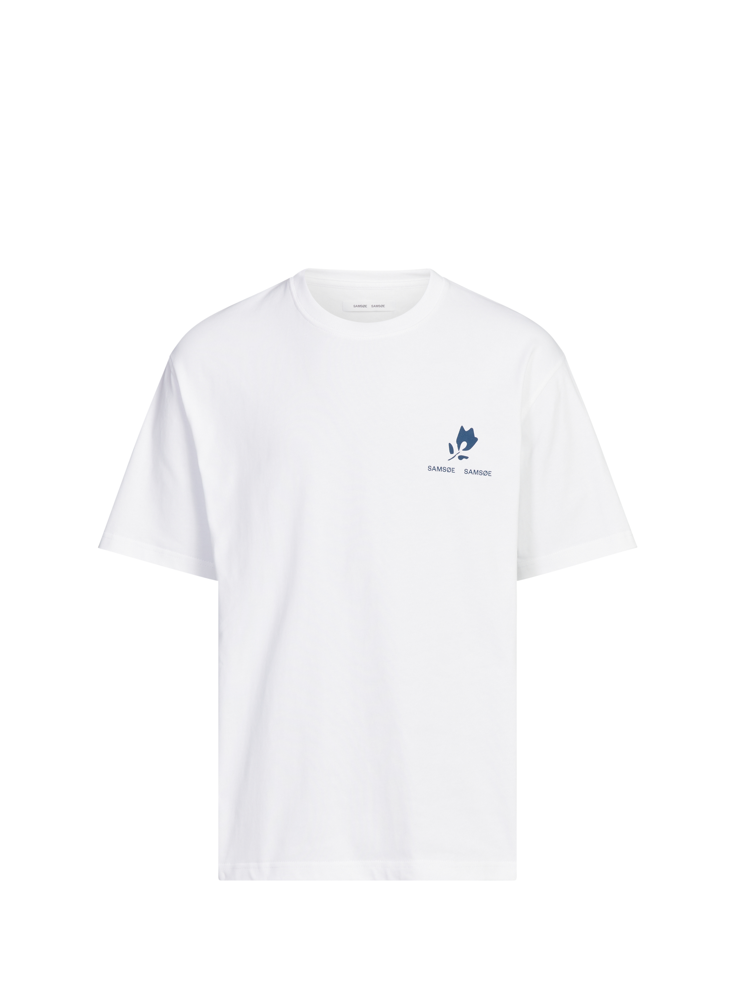 Printed organic cotton T-shirt SAMSOE SAMSOE Blue