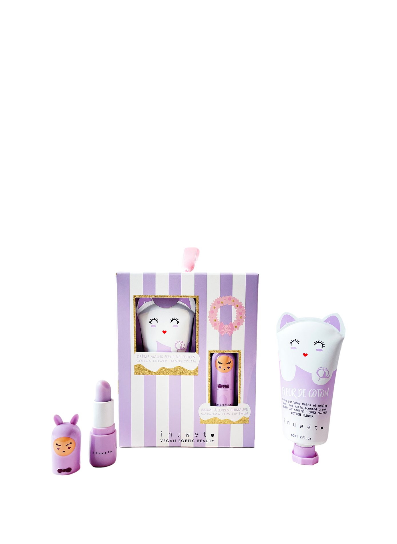 Coffret LI - Crème mains fleur de coton - Baume guimauve  INUWET No color