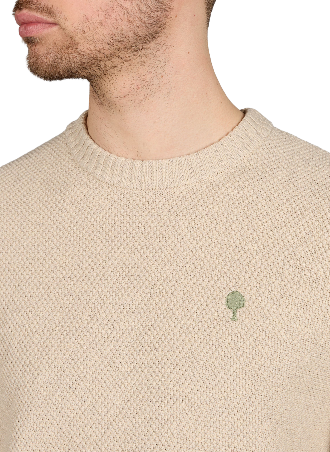 Pull tricot Opale en coton FAGUO Beige