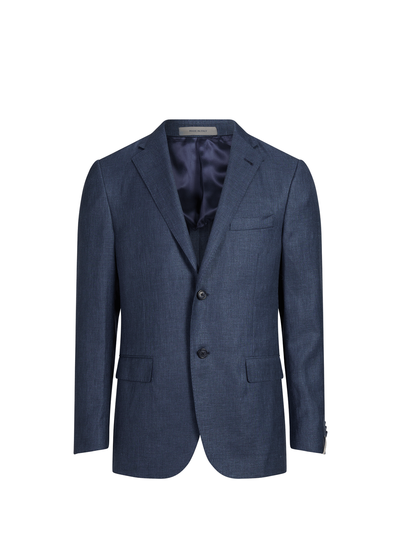 Blazer en lin, laine vierge et soie CORNELIANI Blue