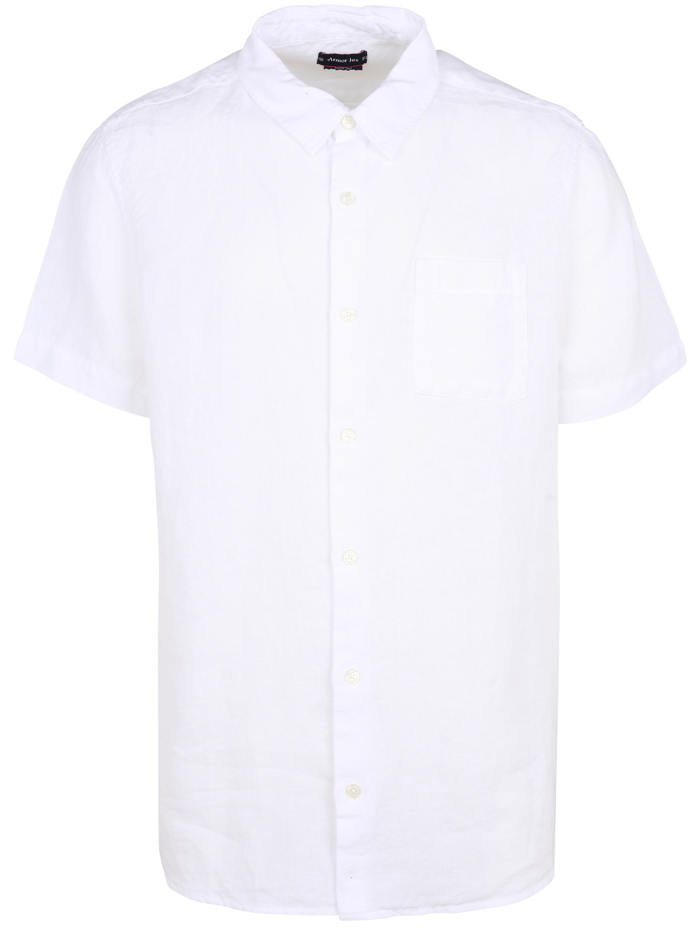 Chemise coupe confort col classique en lin ARMOR-LUX Blanc
