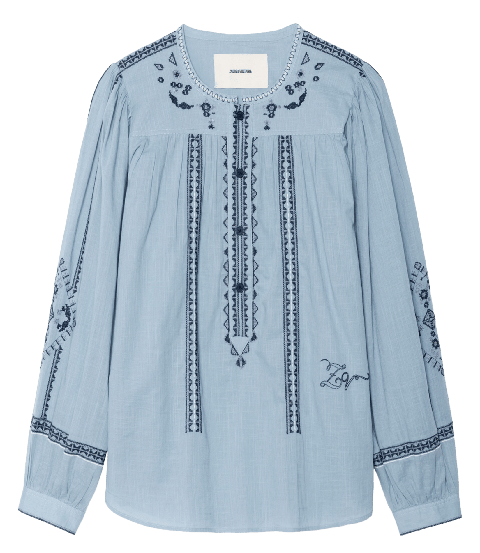 Blouse ample en coton tigy ZADIG&VOLTAIRE Bleu