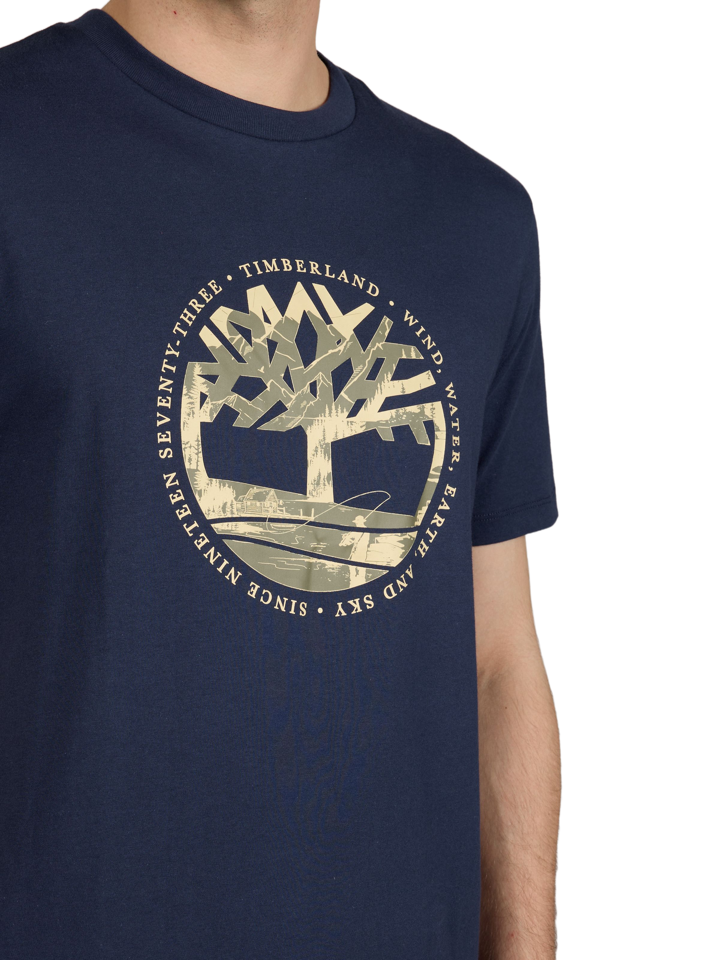 Cotton Logo T-shirt TIMBERLAND Blue