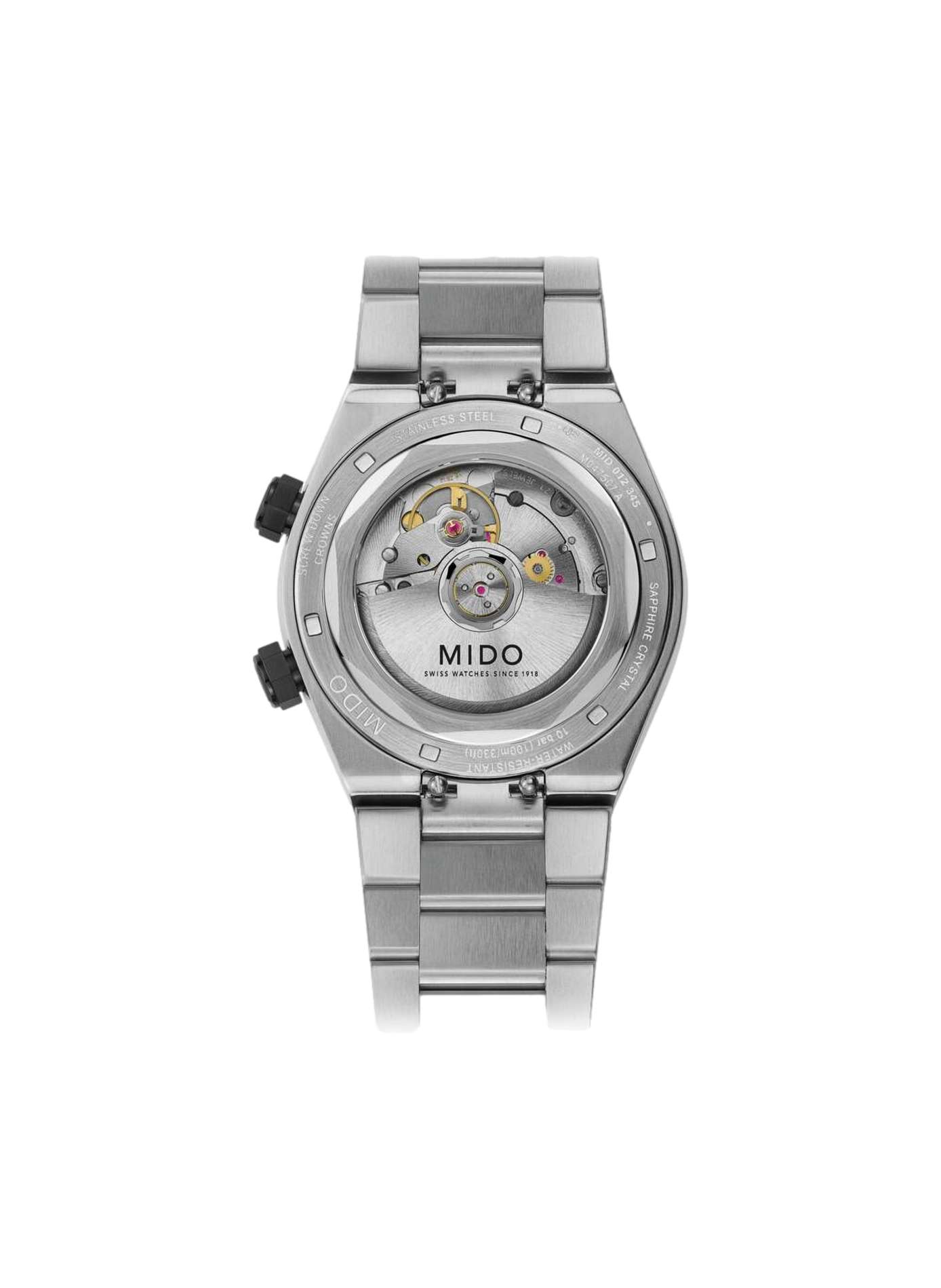 Montre Multifort 8 Two Crowns en acier inoxydable MIDO Noir