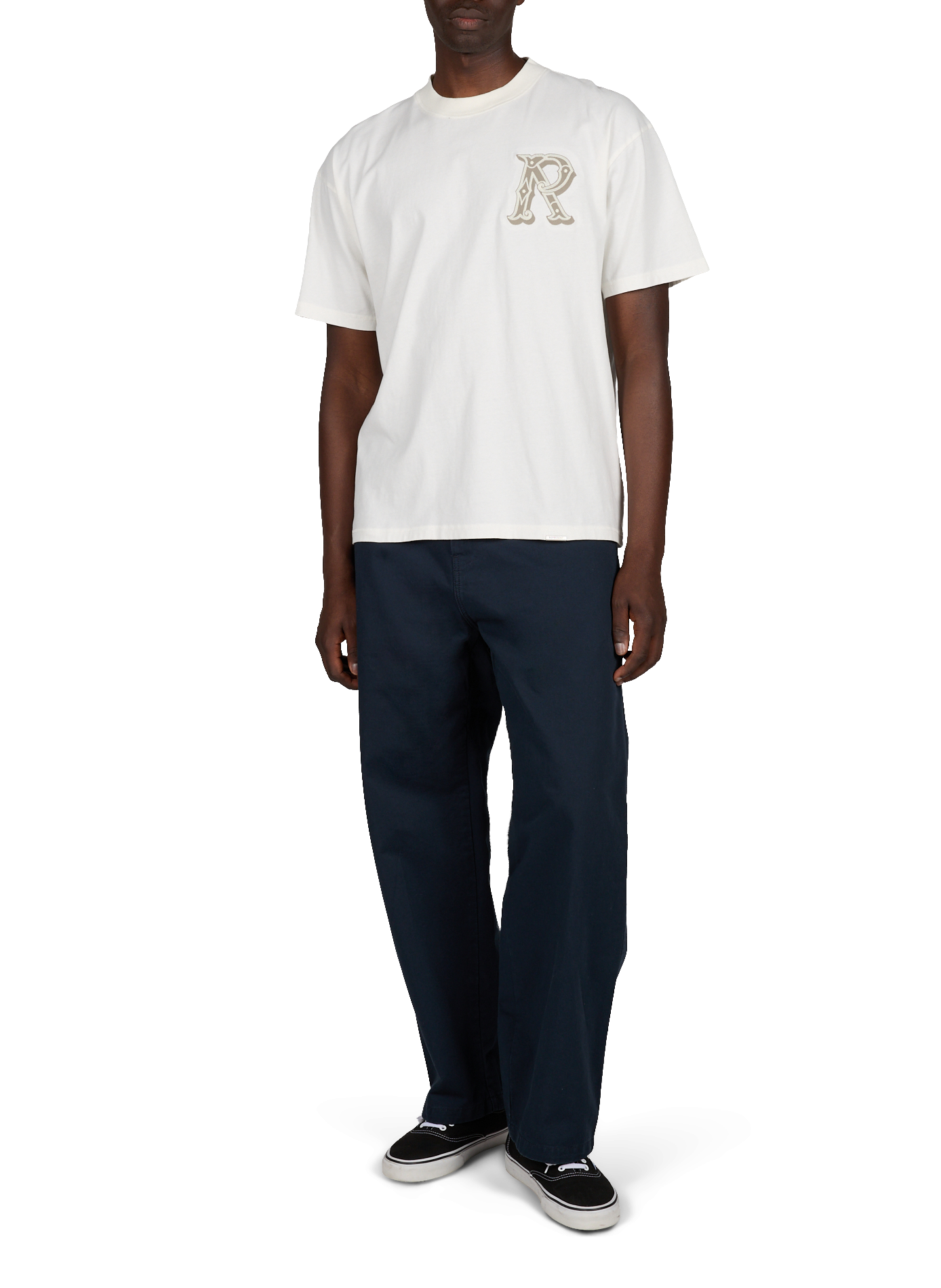 T-shirt brodé en coton REPRESENT Blanc