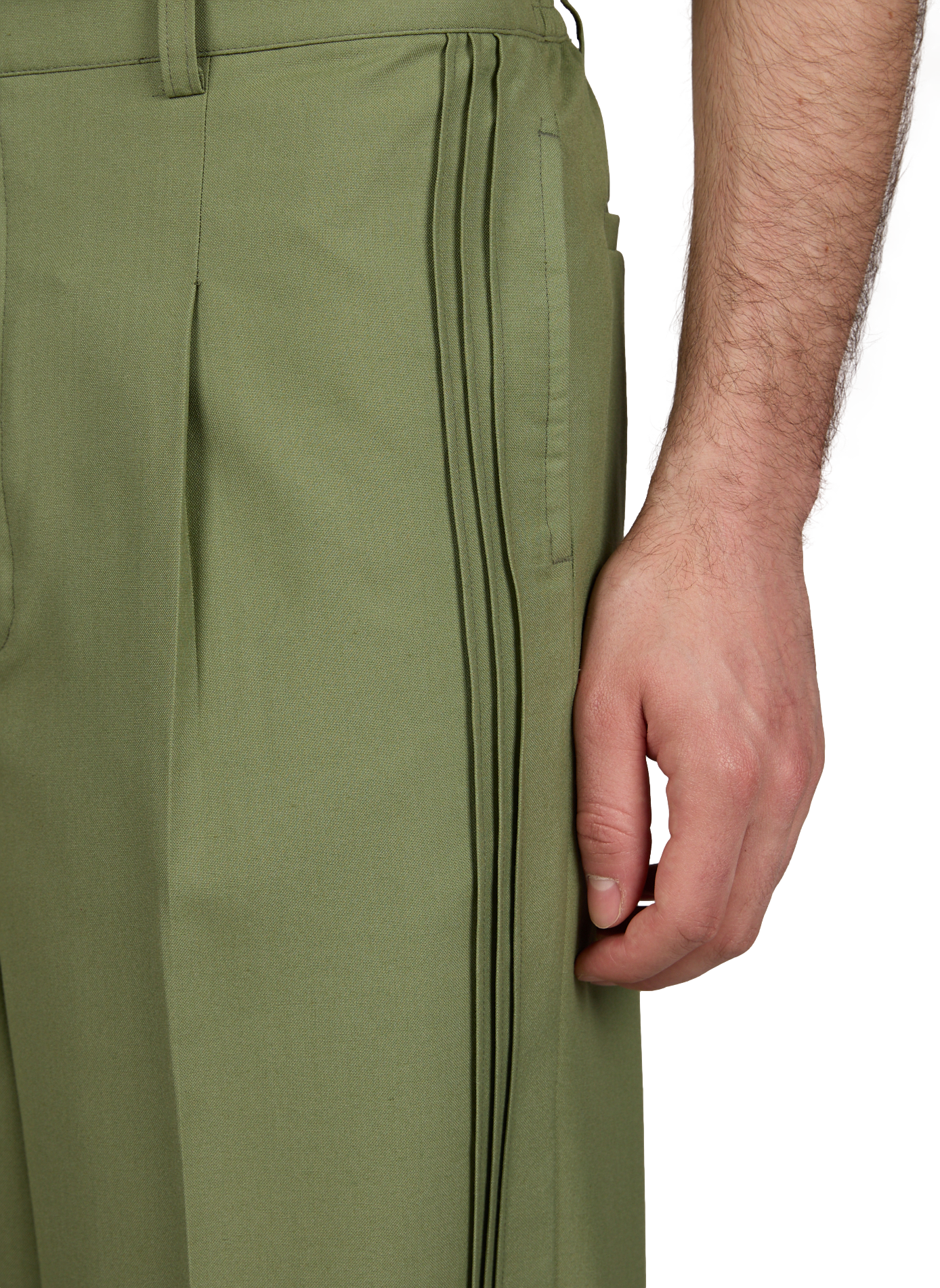 Plain cotton trousers PAS UNE MARQUE Green