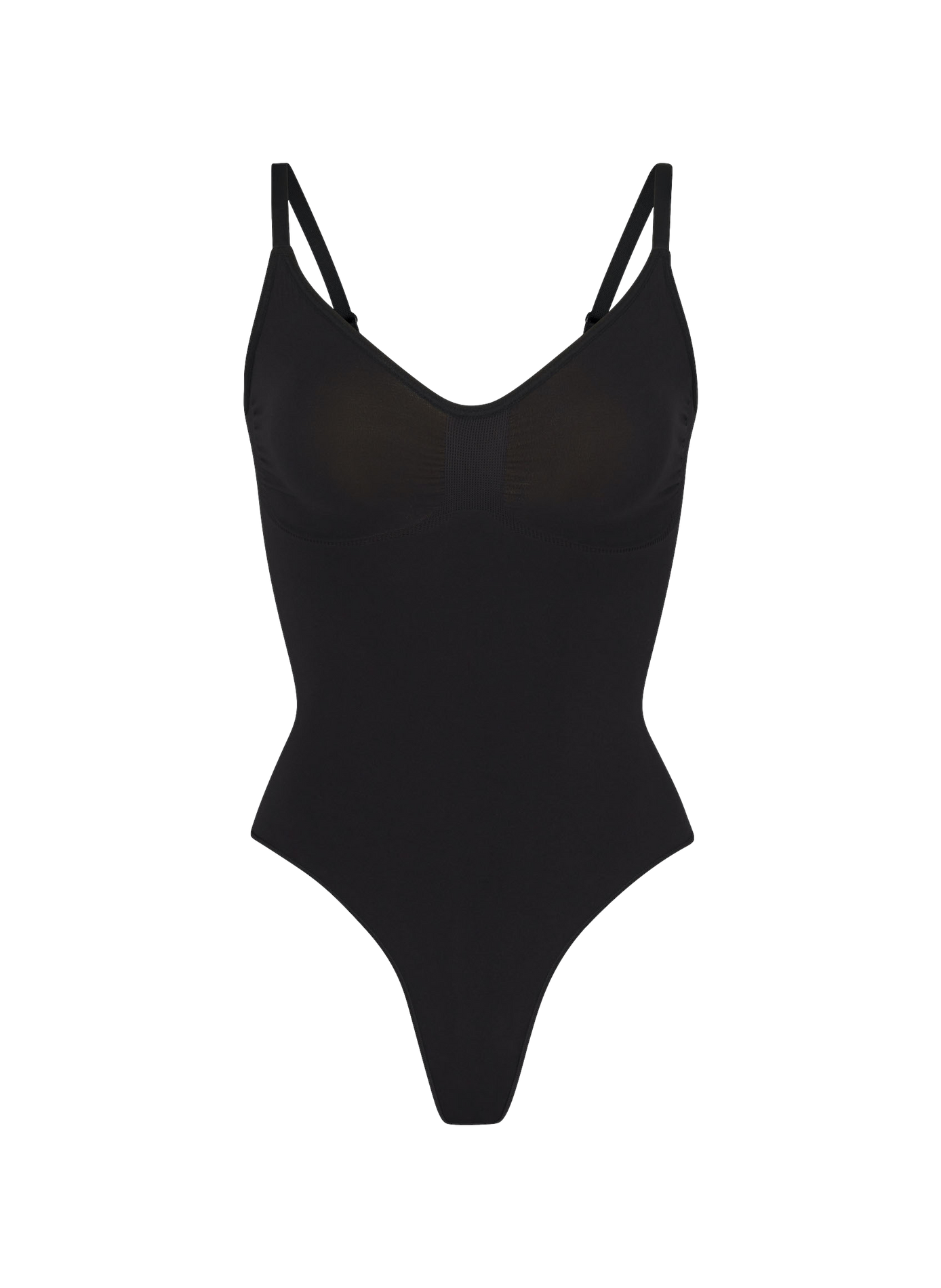 Adjustable strap solid bodysuit SKIMS Black