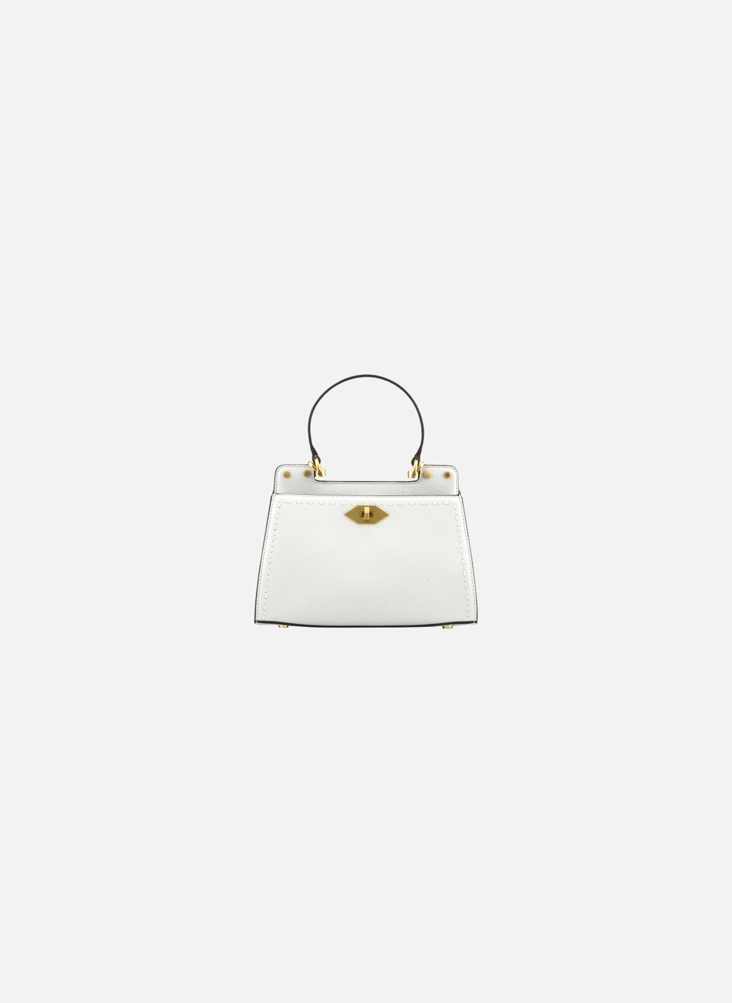 Trianon | sac à main pm en cuir de vachette POURCHET Blanc