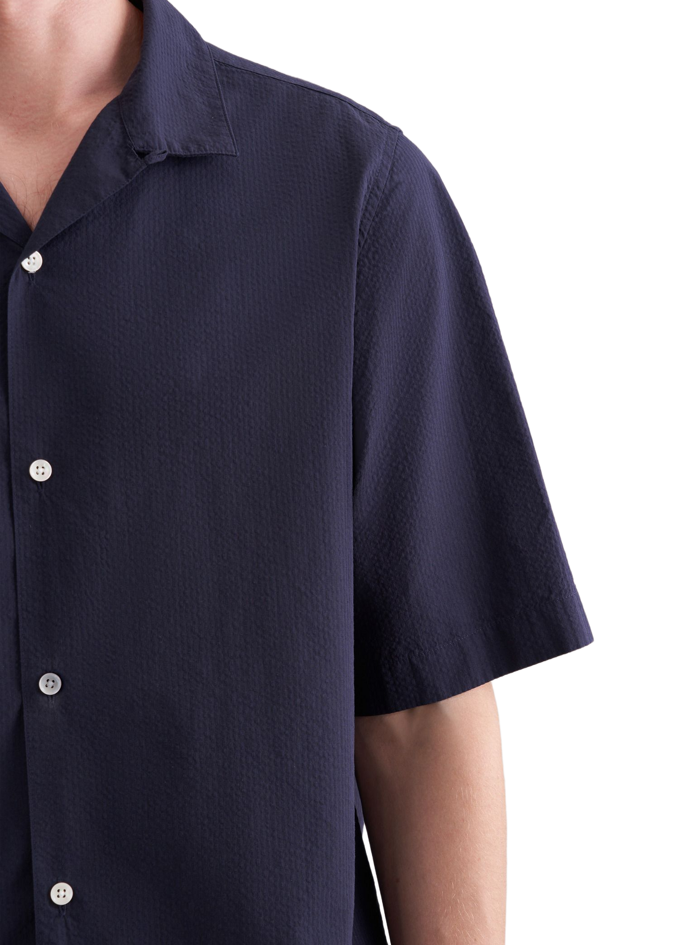 Chemise droite manches courtes en coton SEIDENSTICKER Bleu