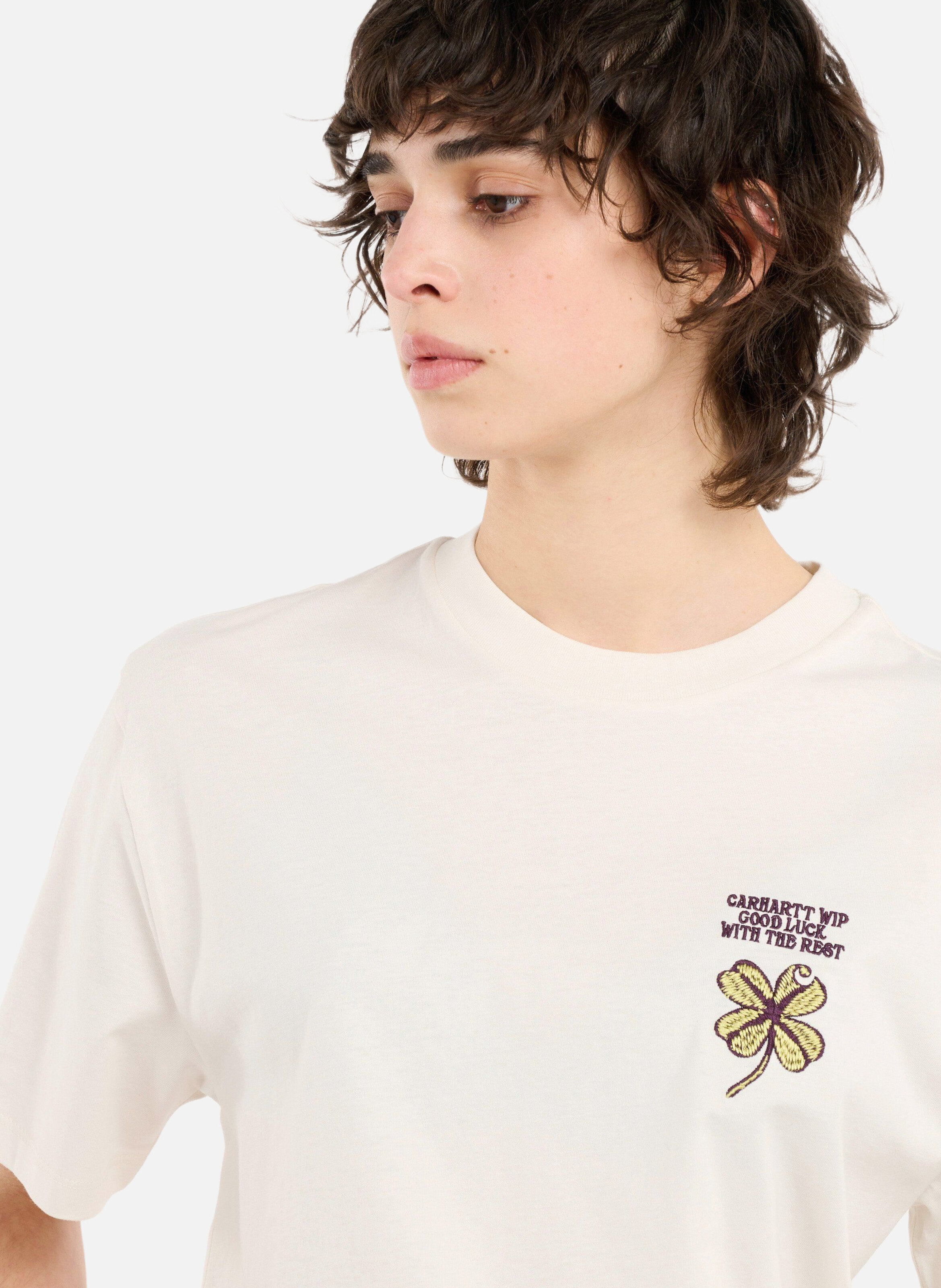 T-shirt w' s/s clover t-shirt CARHARTT WIP Beige