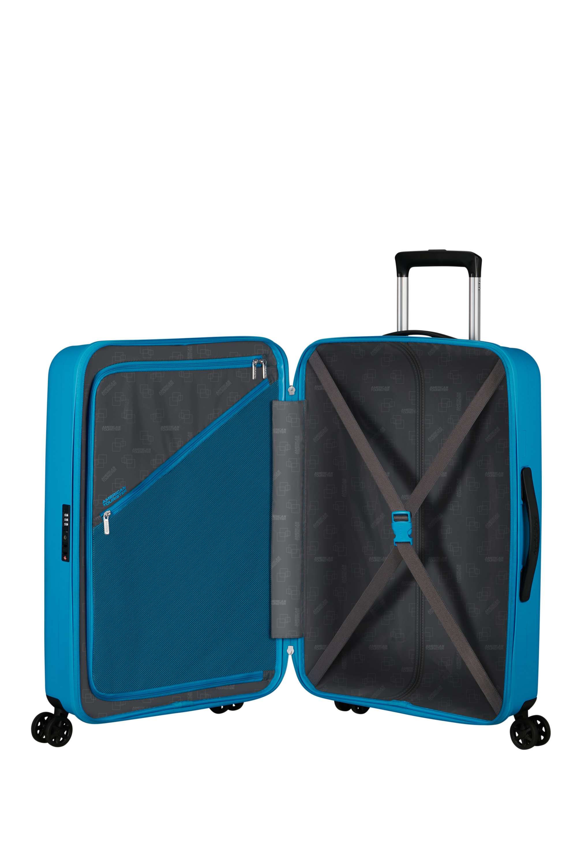 Rejoy valise 4 roues taille m AMERICAN TOURISTER Bleu
