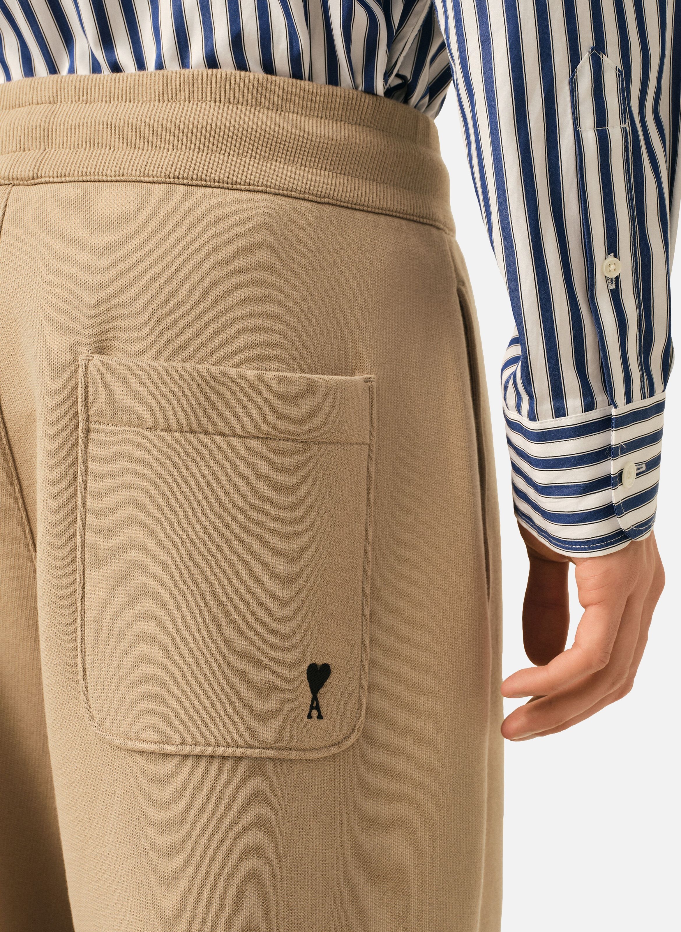 Jogging en coton ami de coeur AMI PARIS Beige