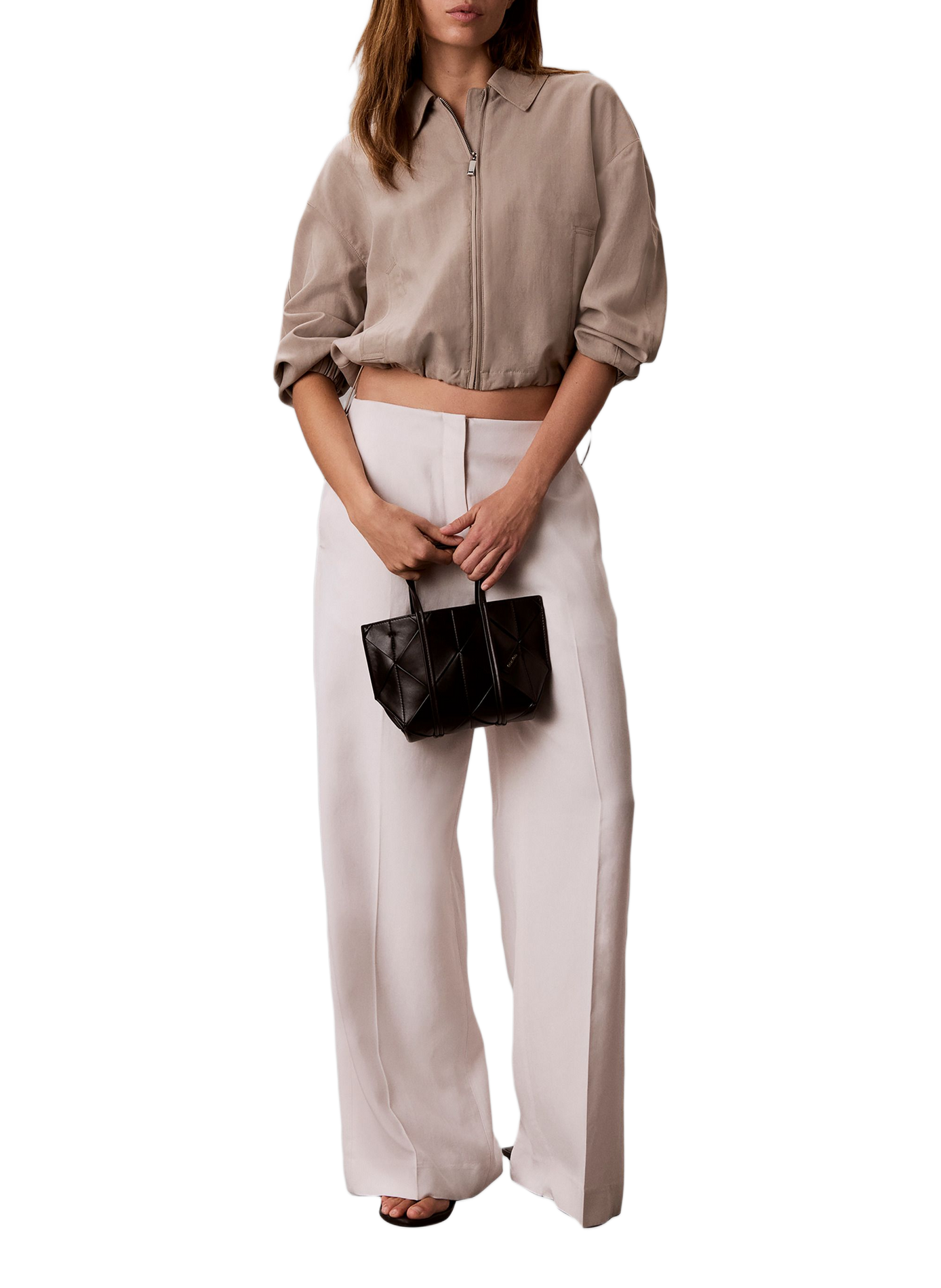 Bolso de mano con costura gráfica CALVIN KLEIN Negro