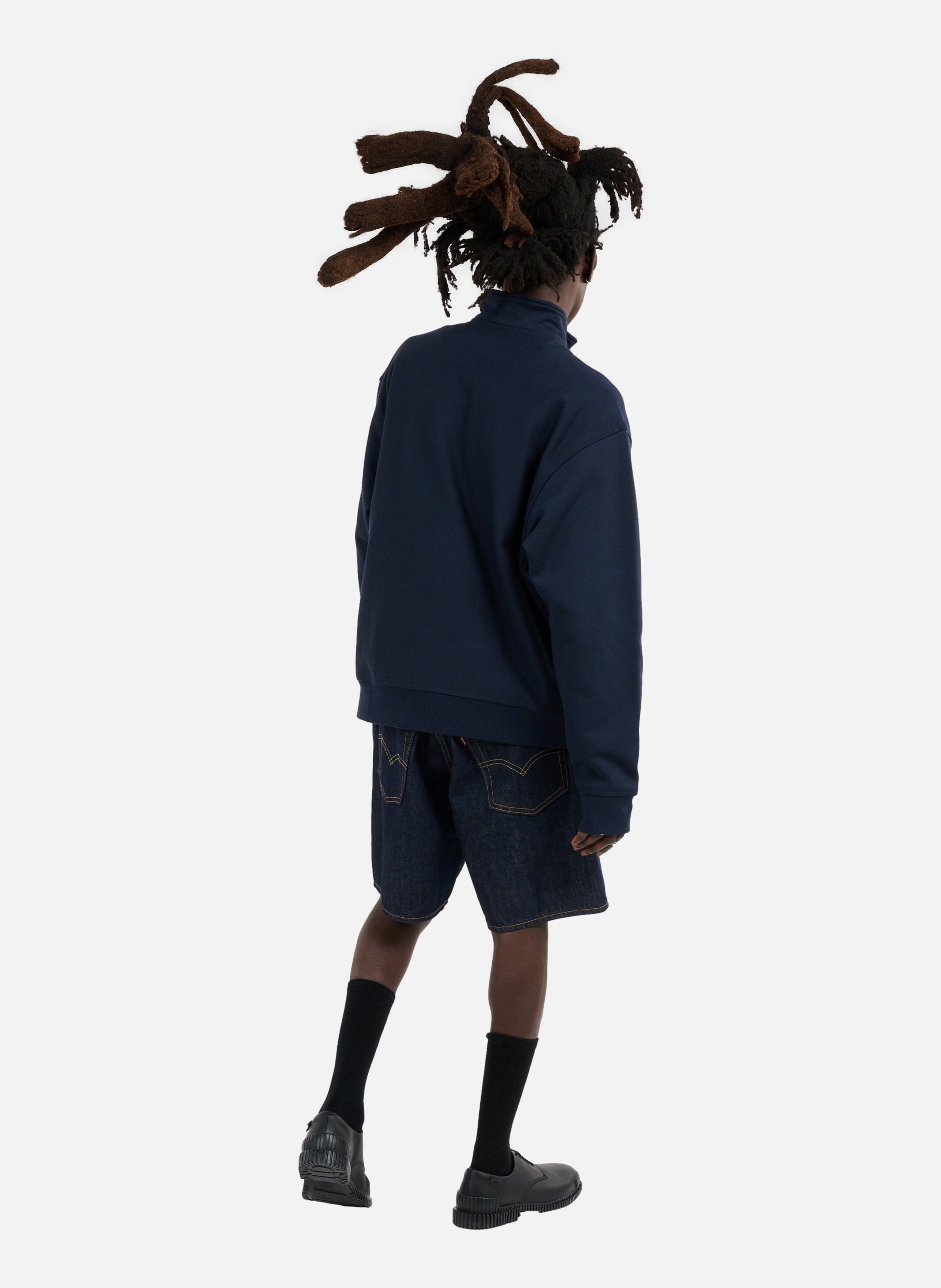 Sweat zippé half zip american script CARHARTT WIP Bleu