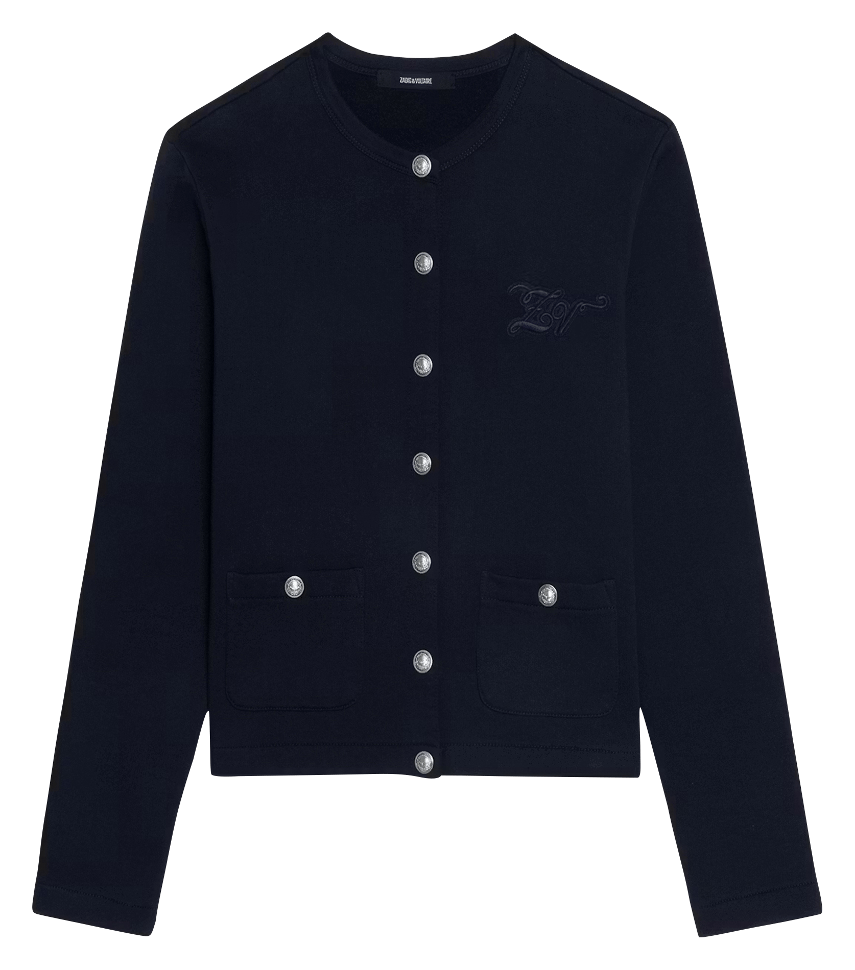 Cardigan boutonné droit uni monastir ZADIG&VOLTAIRE Bleu