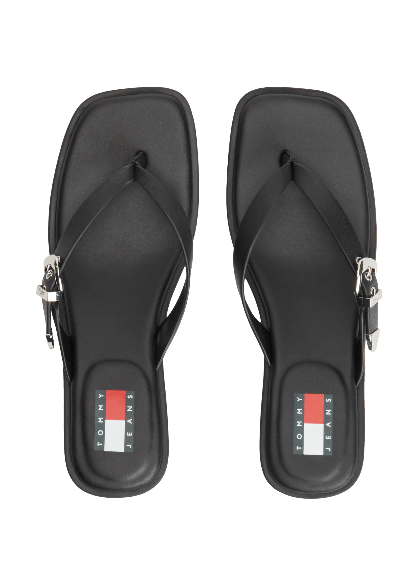 Leather heeled sandals TOMMY HILFIGER Black