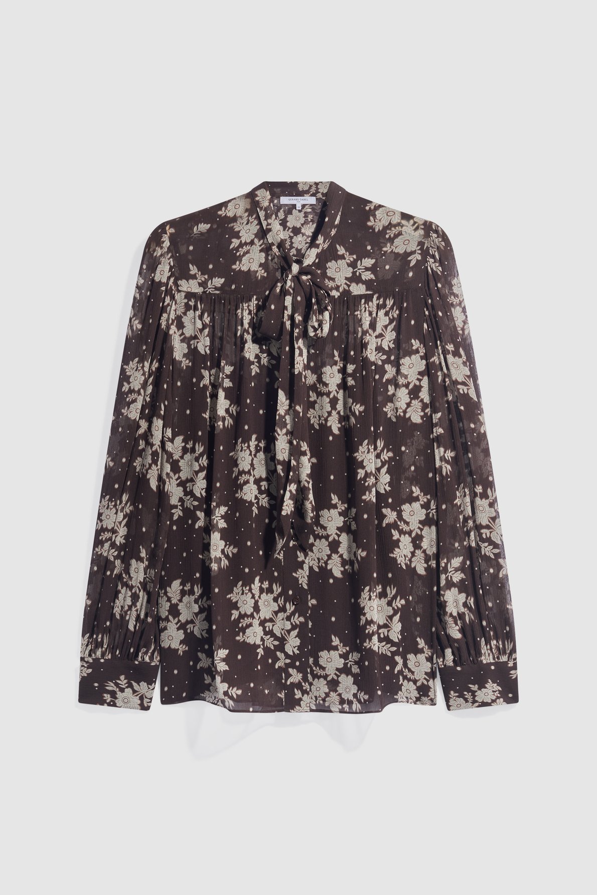 Chemise en mousseline imprimée - loa GERARD DAREL Marron