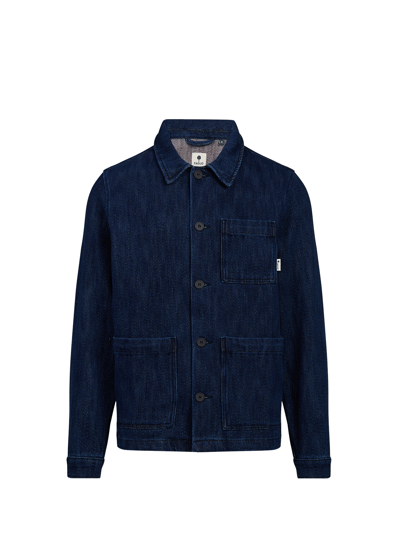 Veste droite en coton FAGUO Bleu