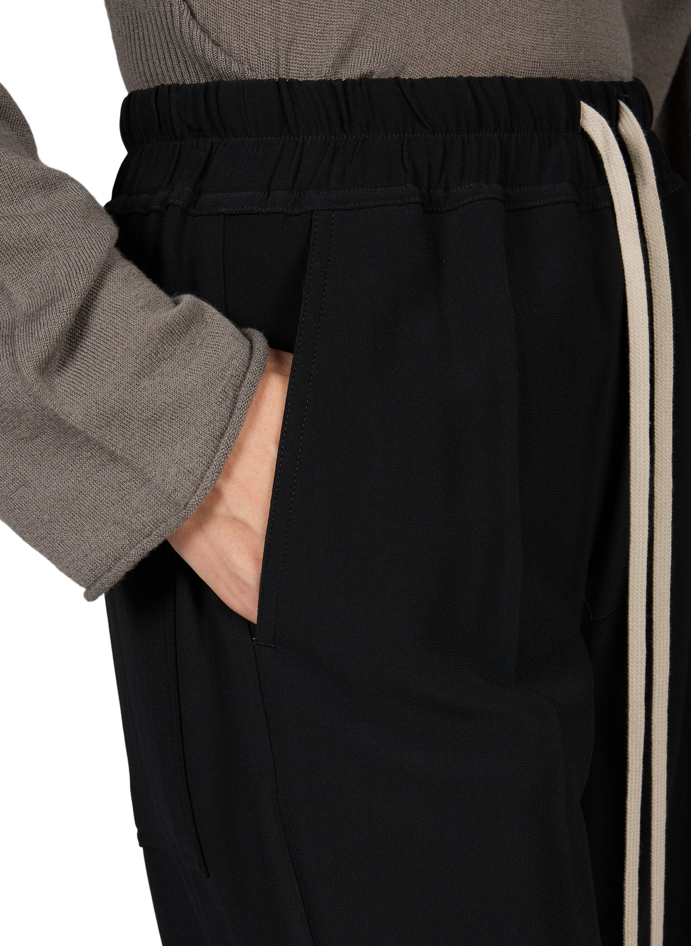 High-waisted straight-leg trousers RICK OWENS Black