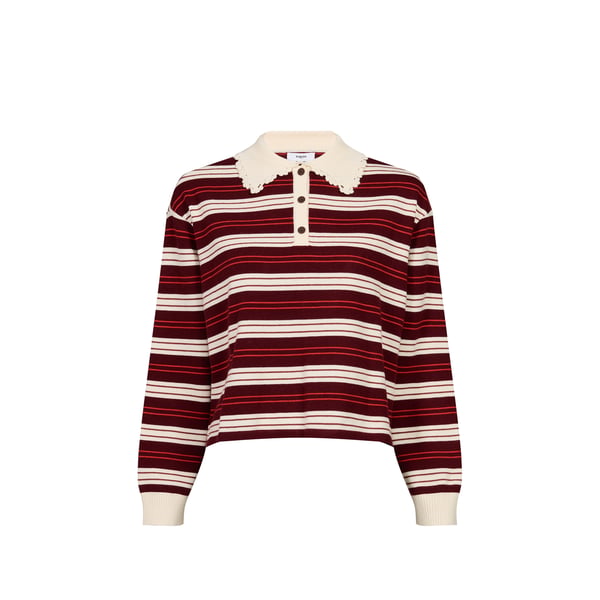 Pull rayé col polo Pull rayé col polo