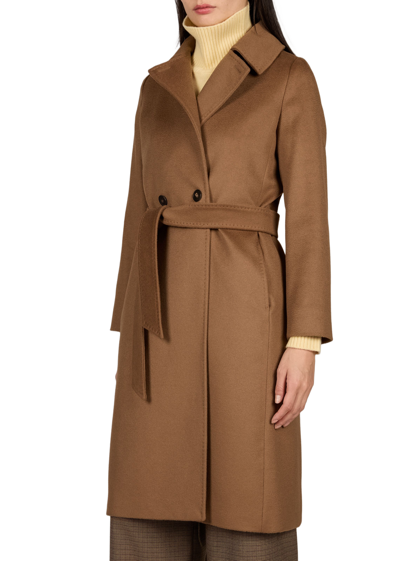 Abrigo recto de lana MAX MARA STUDIO Marrón
