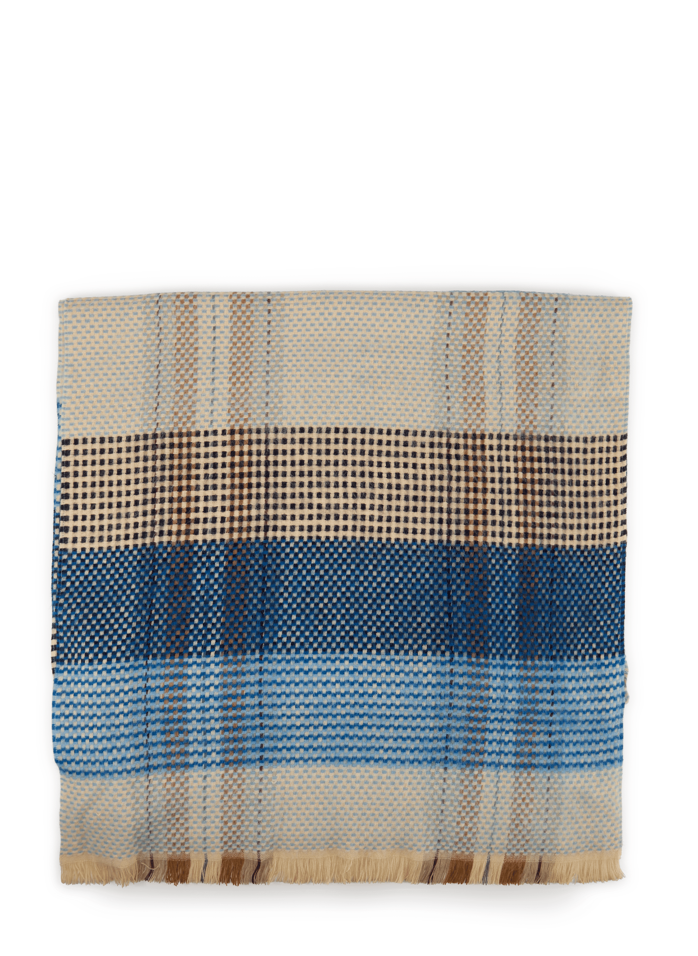 Striped scarf with fringed edges SAISON 1865 Multicolour